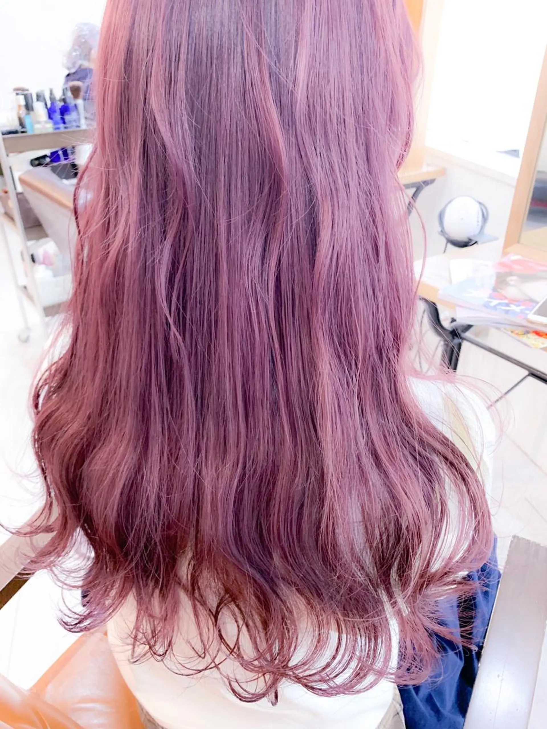 ロング カラー ベージュカラー ブリーチ 透明感カラー ピンクカラー ピンクベージュ ヘアカラー エクステ BOX mico.のヘアスタイル