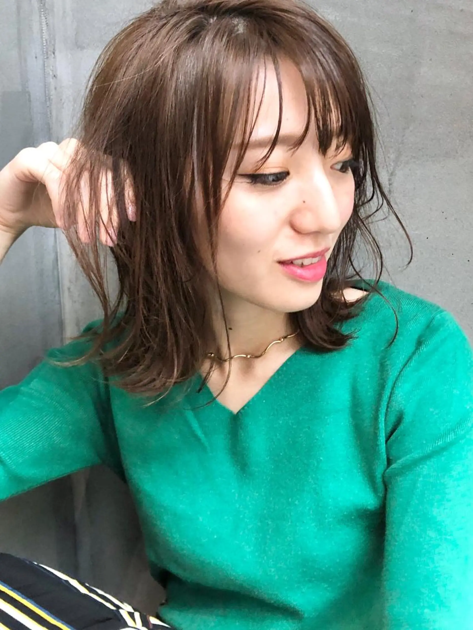 ミディアム カラー ベージュカラー カット ヘアカラー ヘッドスパ Mogami Kengoのヘアスタイル