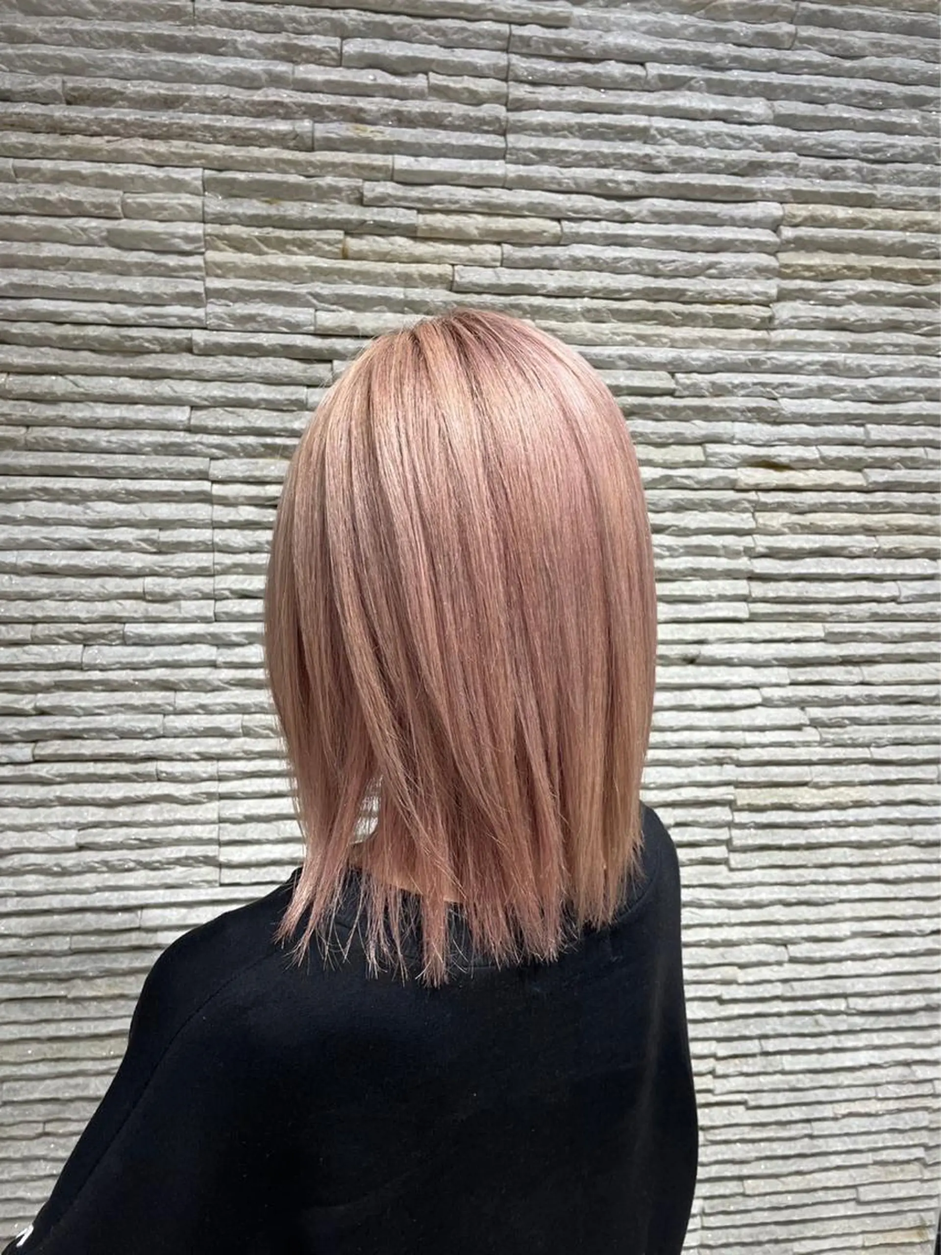 ミディアム カラー ピンクカラー カット ヘアカラー マンツーマン美容師 🫧‪久保友華菜🫧のヘアスタイル