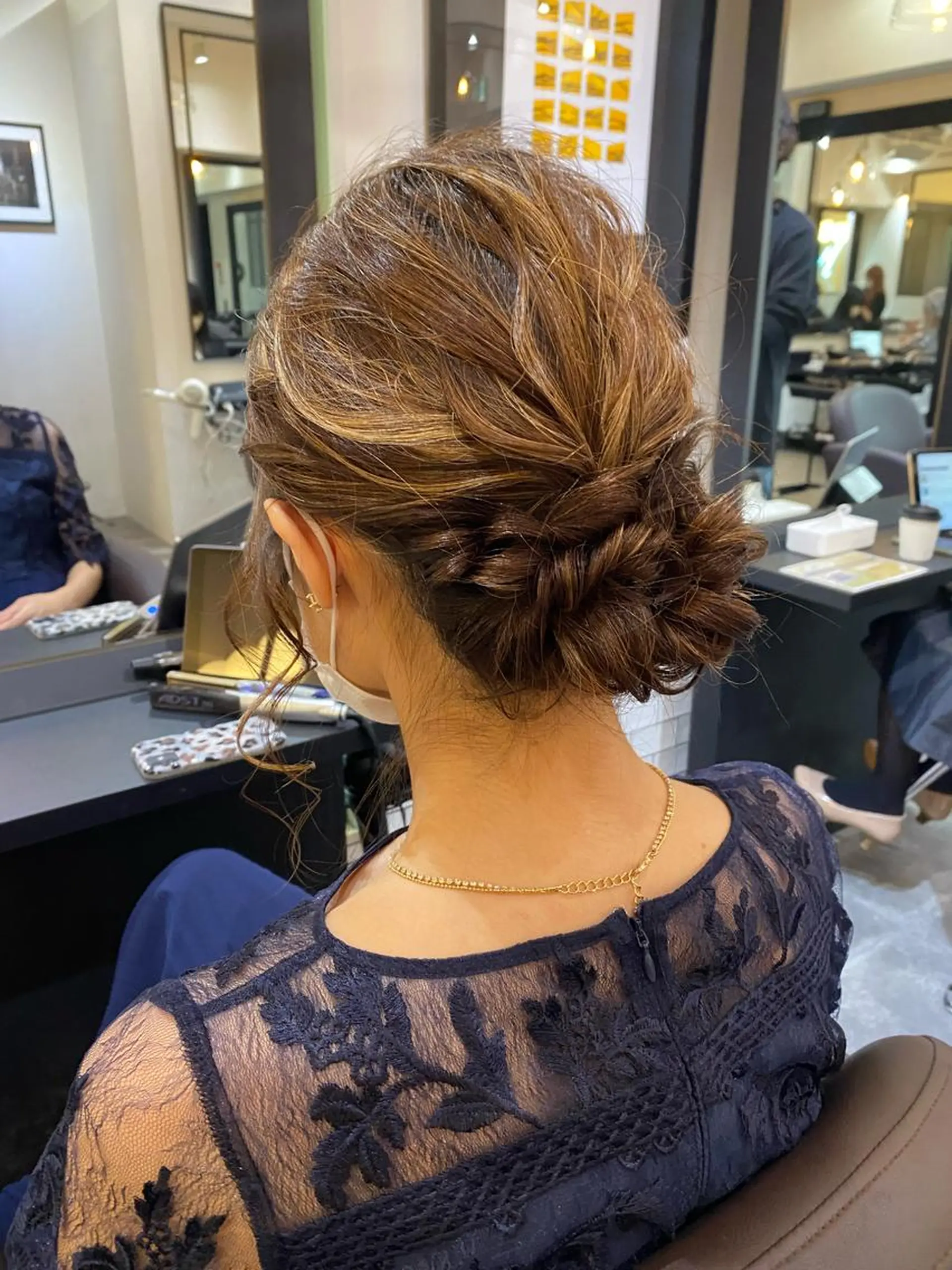 セミロング ヘアセット 艶ピンク*ヘアセット 🌙shioriのヘアスタイル