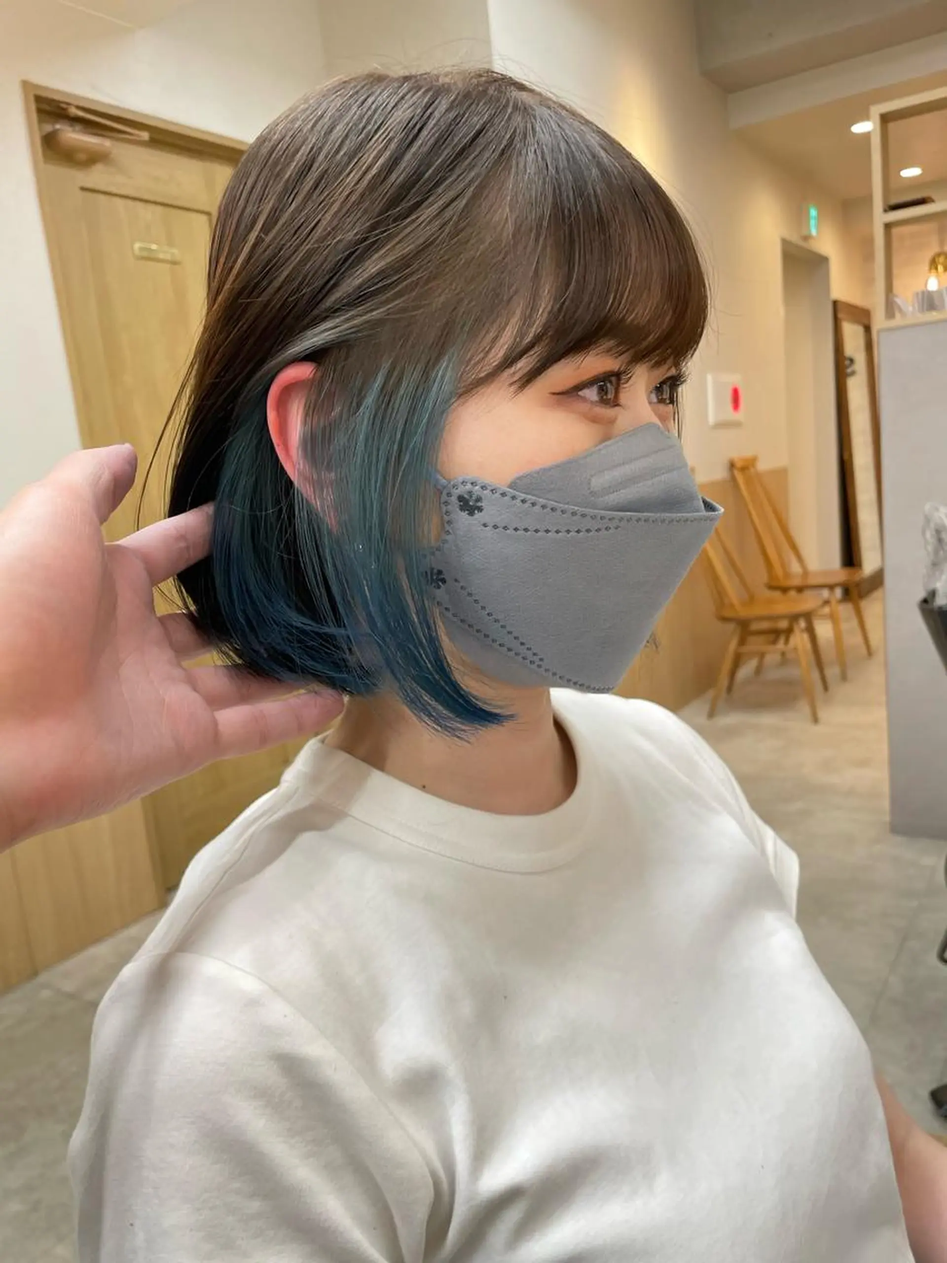 ショート カラー ブルーカラー ✨️今だけ無料✨️ 鶴田みなみのヘアスタイル