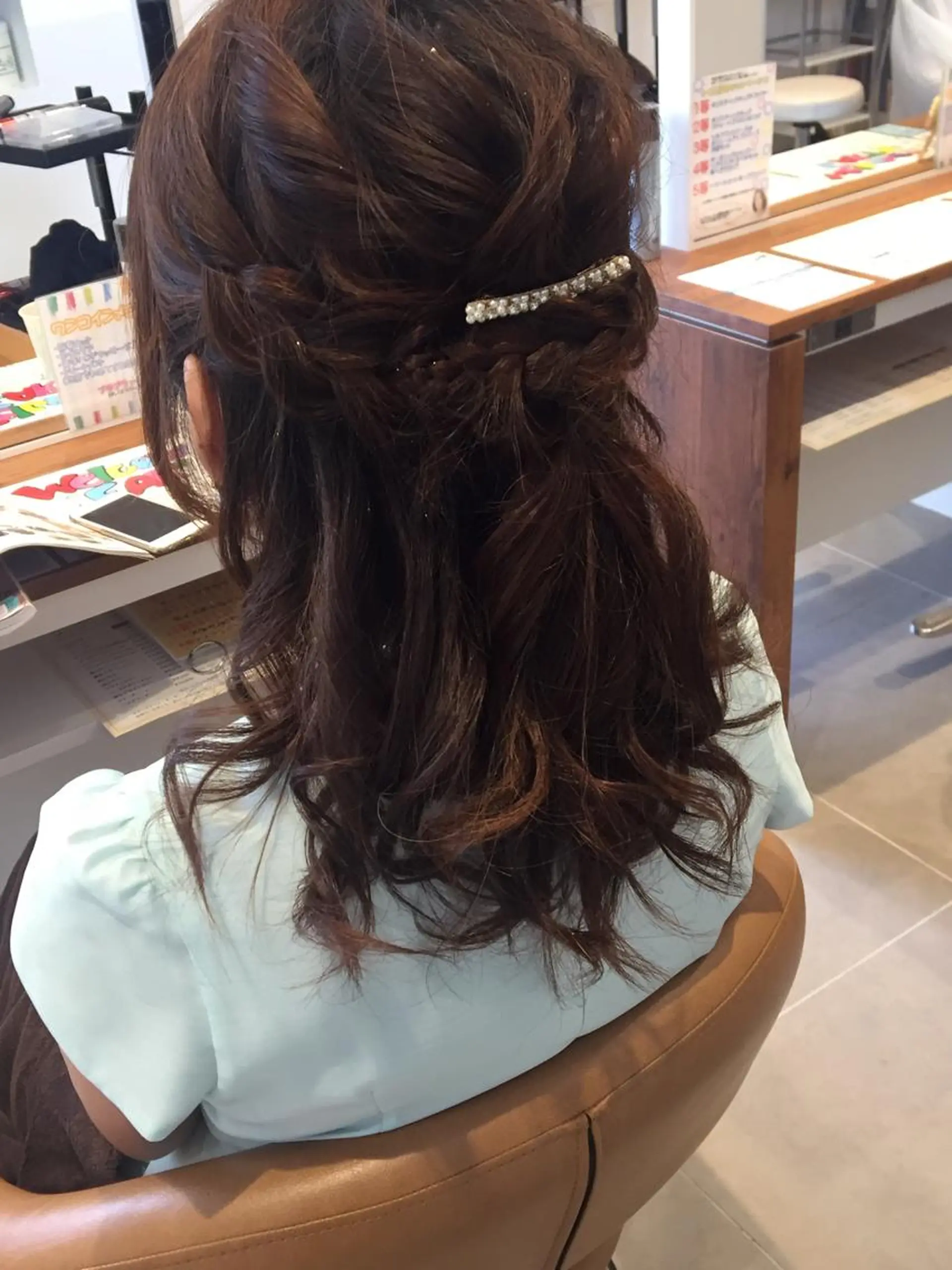 ヘアアレンジ ハーフアップ 髙尾 綺女のマツエク・マツパデザイン