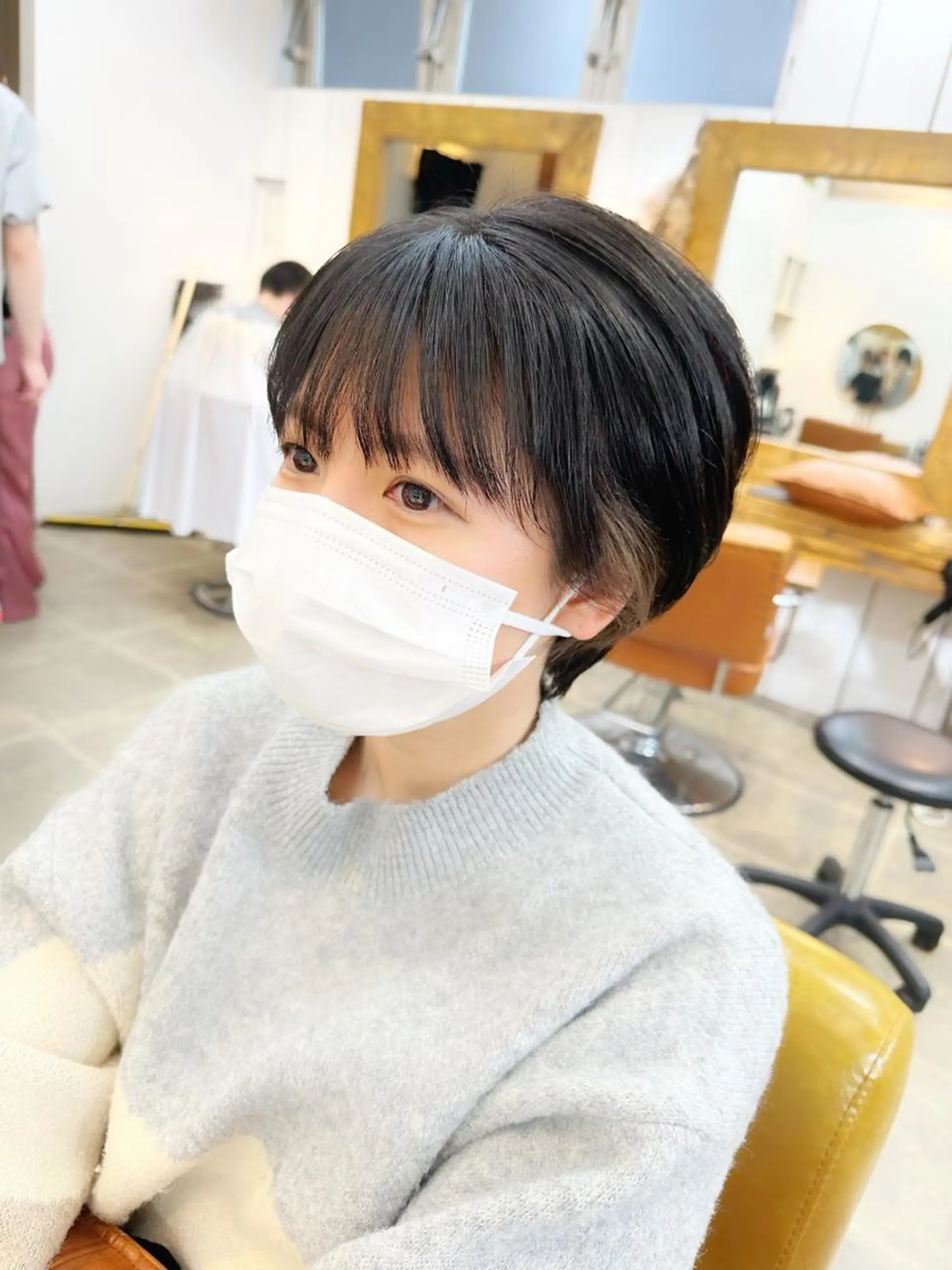 ショート カラー ショートボブ ハンサムショート 丸みショート アディクシーカラー ボブ カット ヘアカラー newline銀座所属・銀座ショート/ 大人ショート/金子涼のヘアスタイル