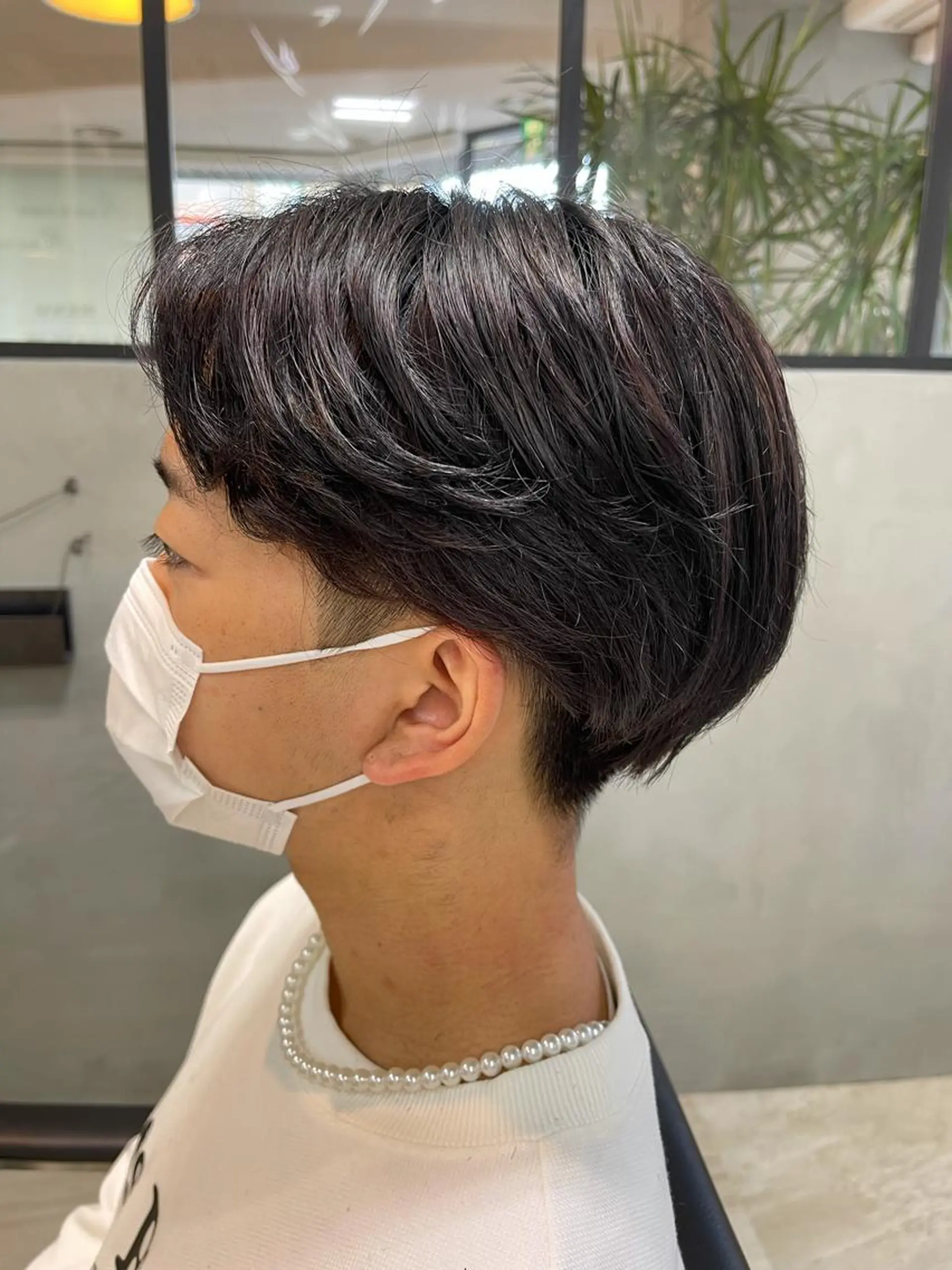 ショート パーマ メンズ センターパート メンズパーマ ニュアンスパーマ 🫧似合わせカット 立川TOSHIKIのヘアスタイル