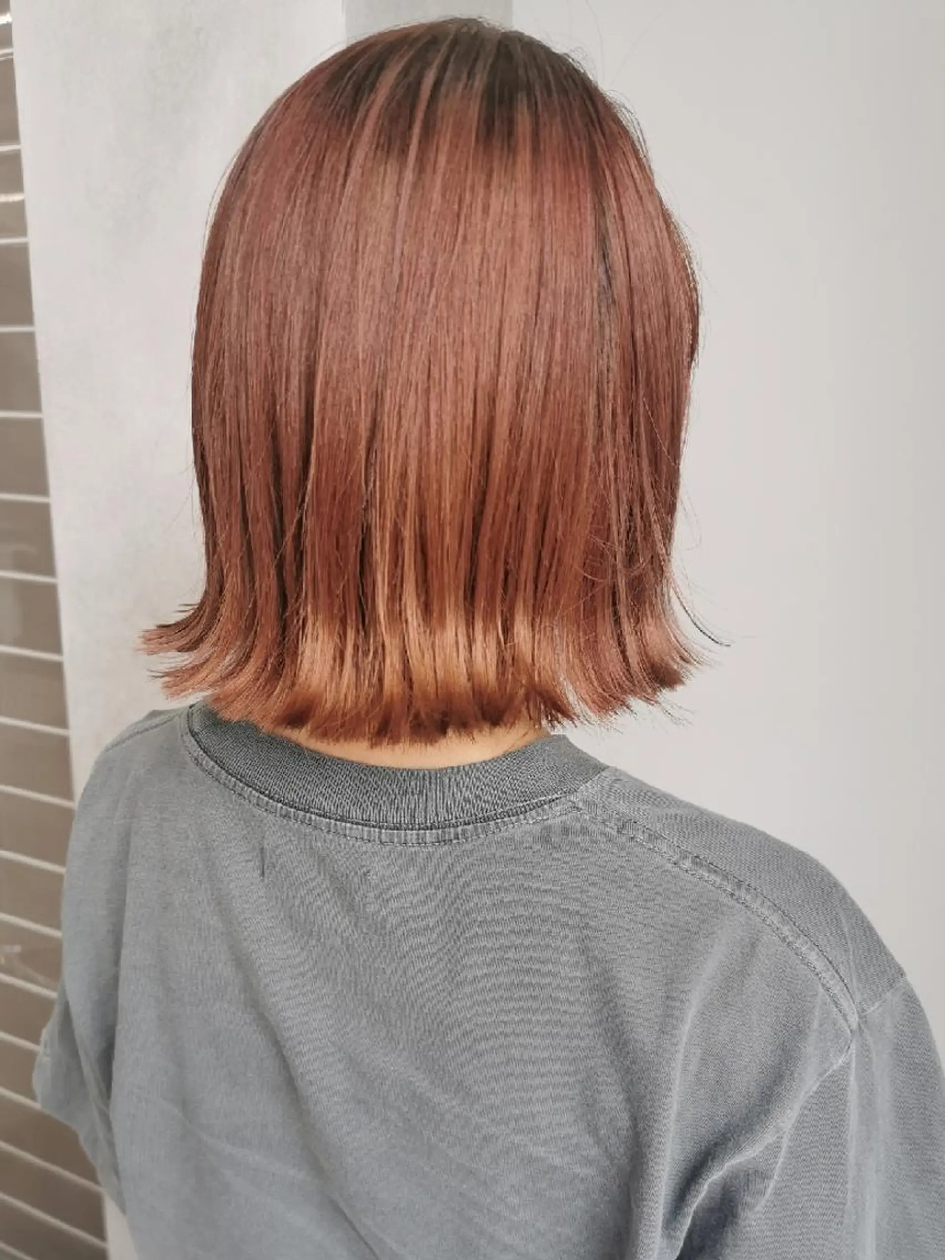ショート カラー ベージュカラー オレンジ オレンジベージュ レイヤー/髪質改善カ ラ-🤍津田奈々美‎のヘアスタイル