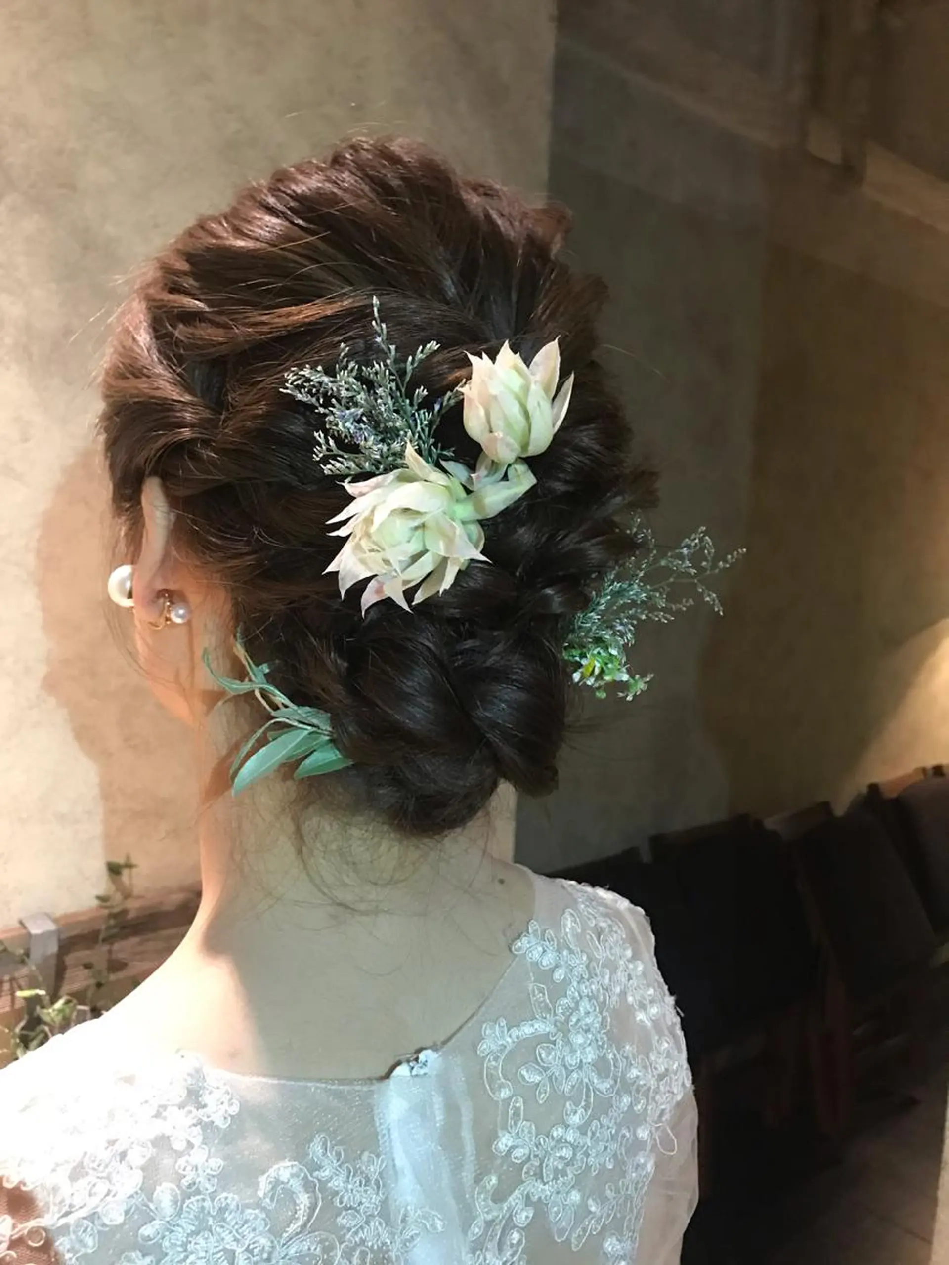 ヘアアレンジ 暖色カラー🍊 ボブ🌿顔周りcutのヘアスタイル