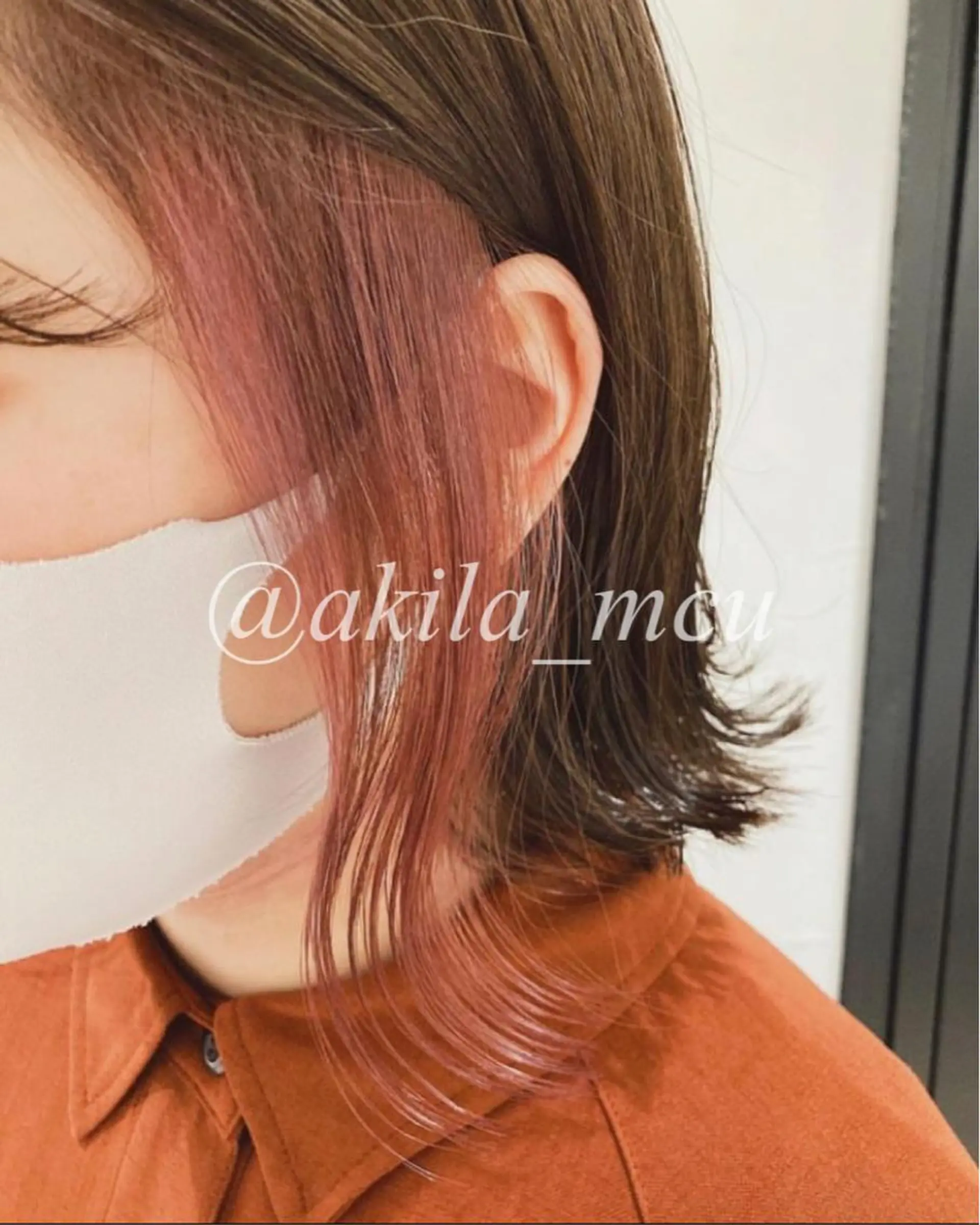 ショート カラー ヘアアレンジ ブリーチ イヤリングカラー ピンクカラー エグチ アキラのヘアスタイル