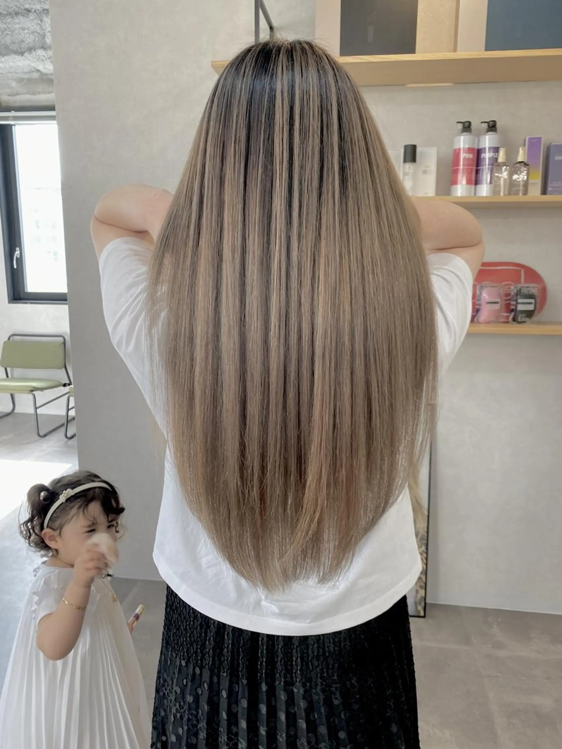 ロング ヘアアレンジ カラー ハイライト❣️バレイ ヤージュ❣️　ykrのヘアスタイル