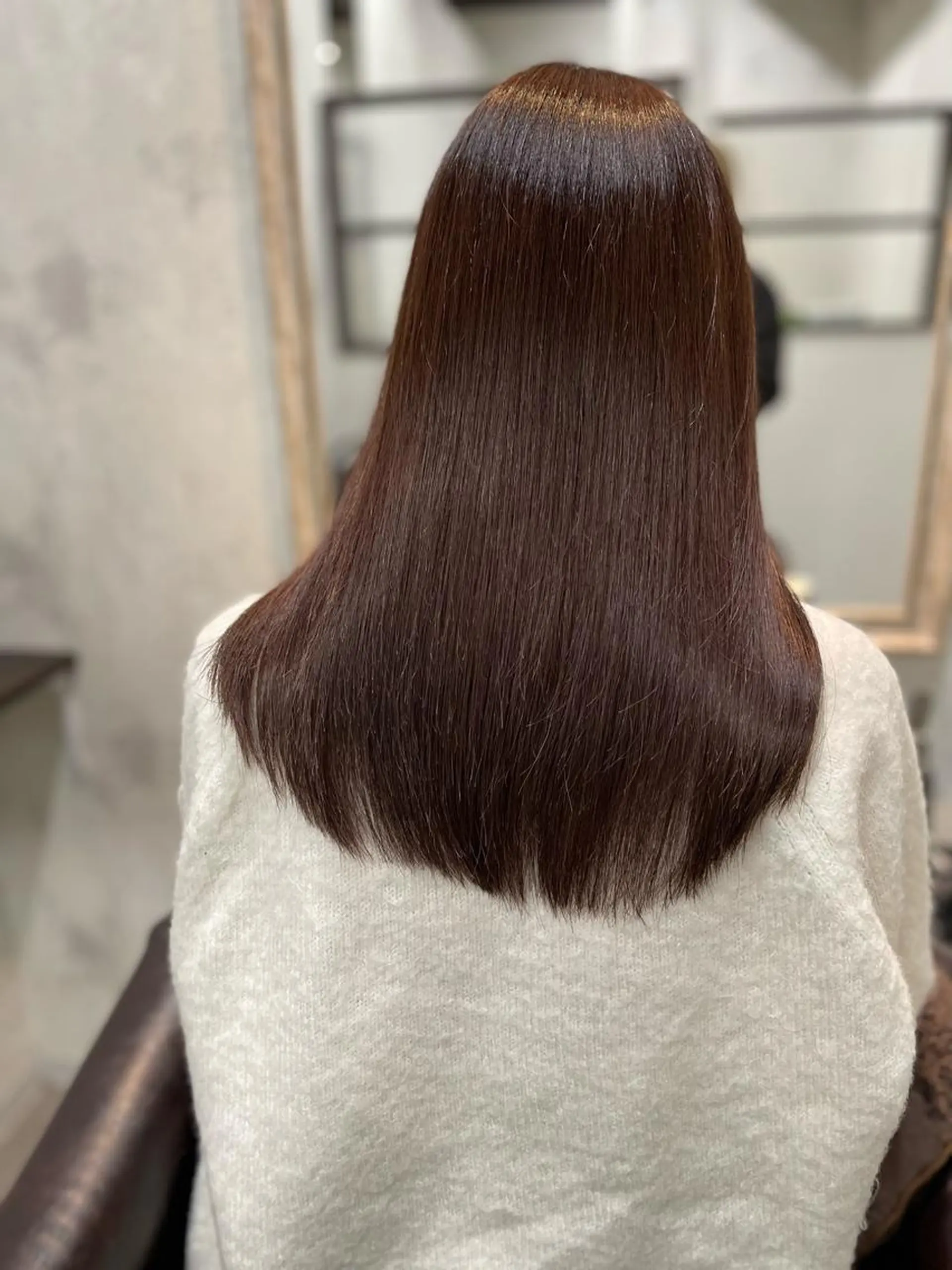 ロング カラー ヘアカラー トリートメント ヘッドスパ アンナ 髪質改善/縮毛矯正のヘアスタイル