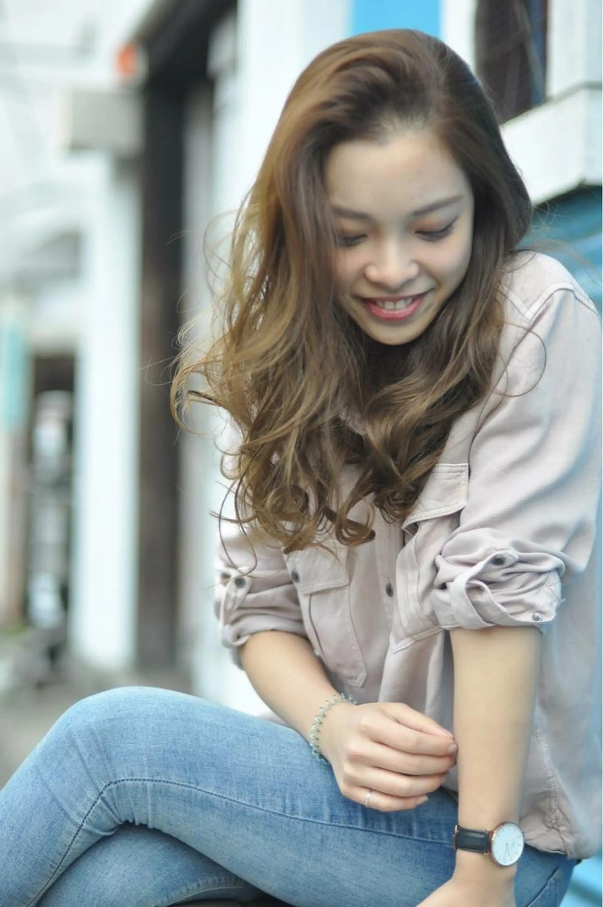 ロング カラー パーマ ヘアアレンジ グレージュ 外国人風カラー 野口 秀人 🦋髪質改善🫧のヘアスタイル