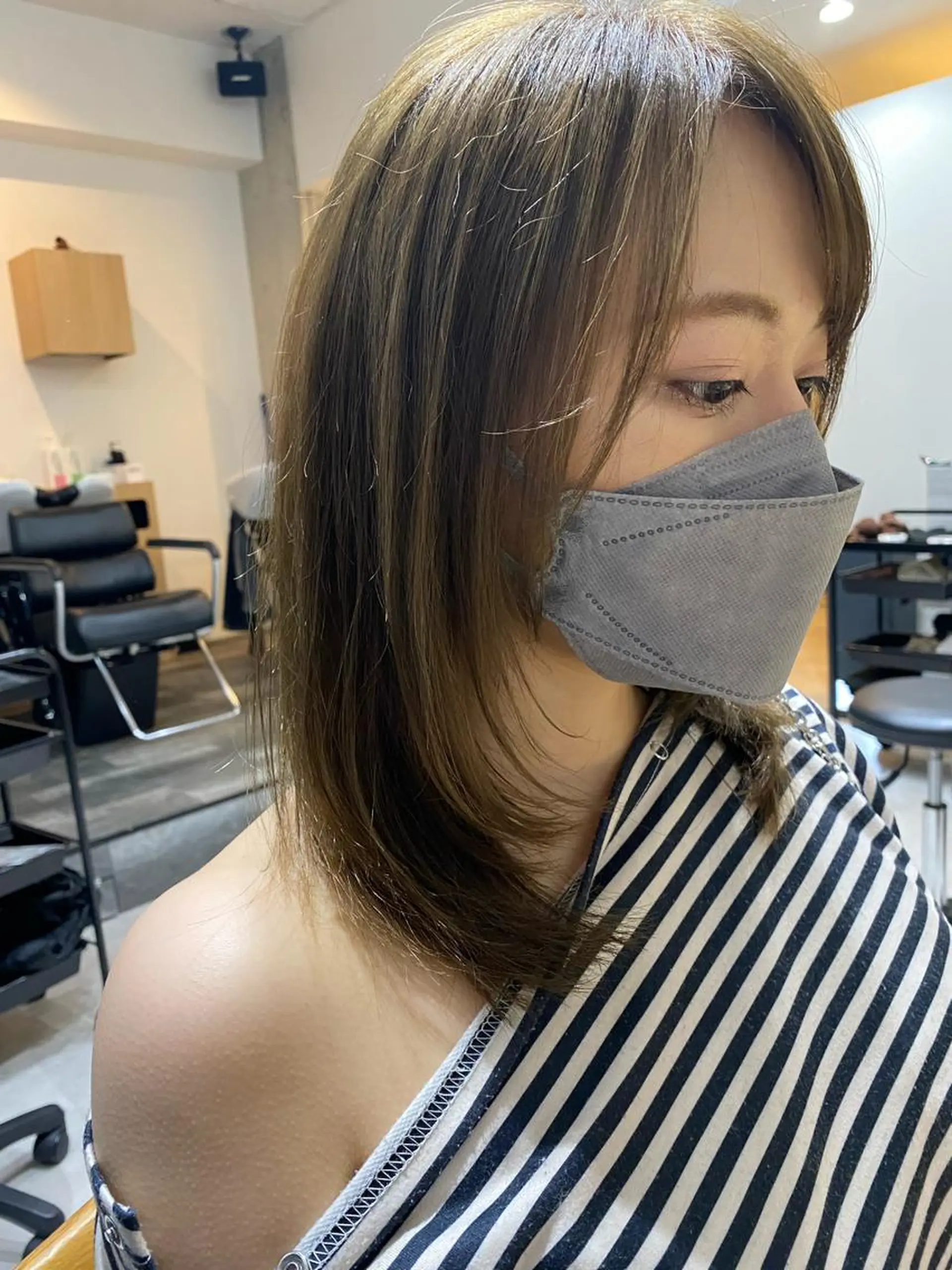 セミロング カラー カット ヘアカラー トリートメント Dxxxx III所属・女性目線の大人 メンズ*Ayakaのヘアスタイル