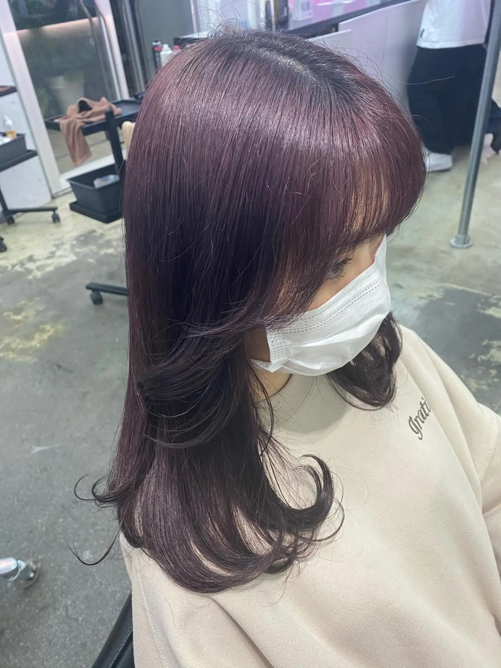 ロング カラー カット ヘアカラー トリートメント 💗💗韓国レイヤー yu-ki💗💗のヘアスタイル