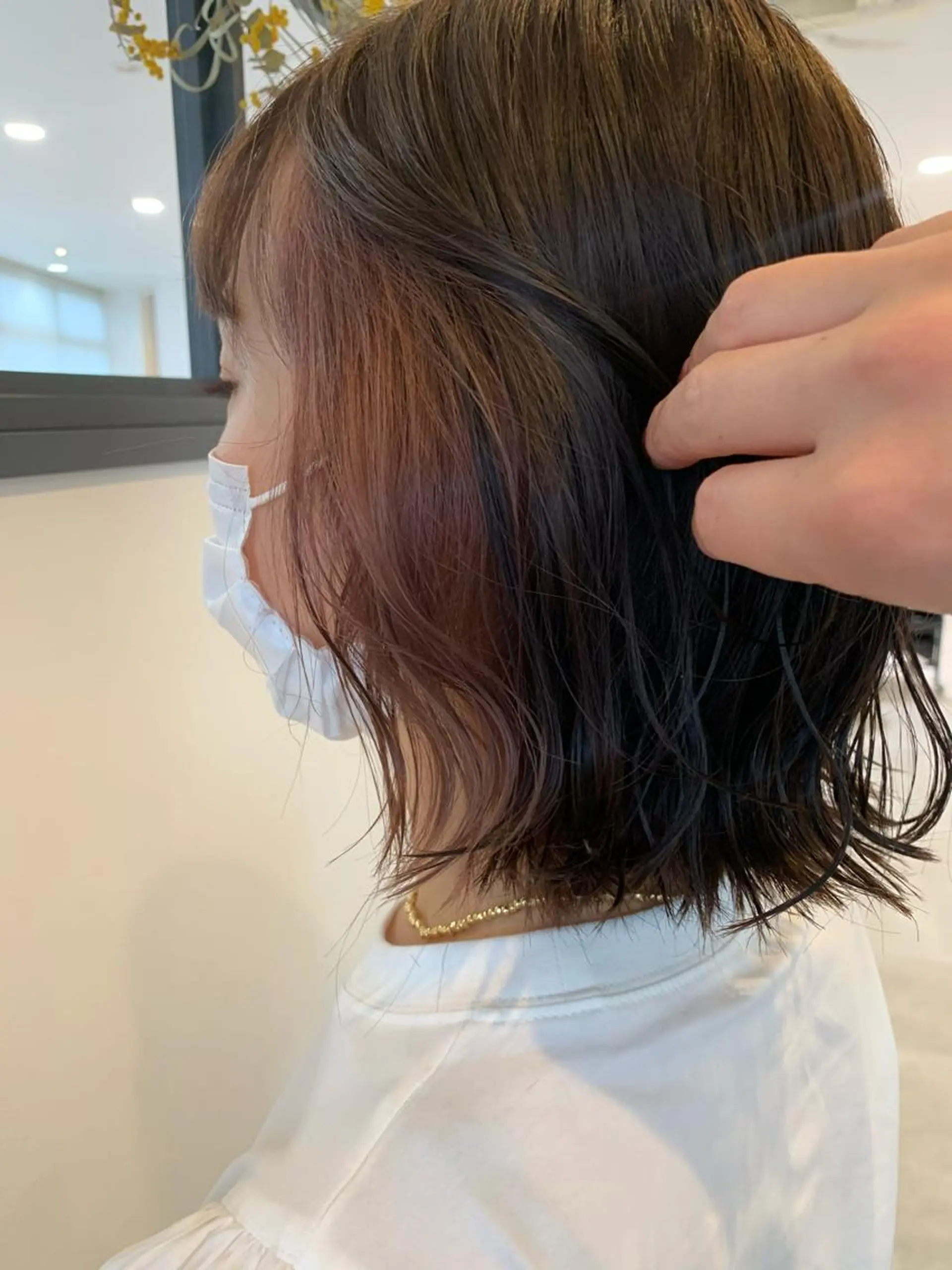 ショート カラー インナーカラー ヘアカラー ホラオク カナエのヘアスタイル