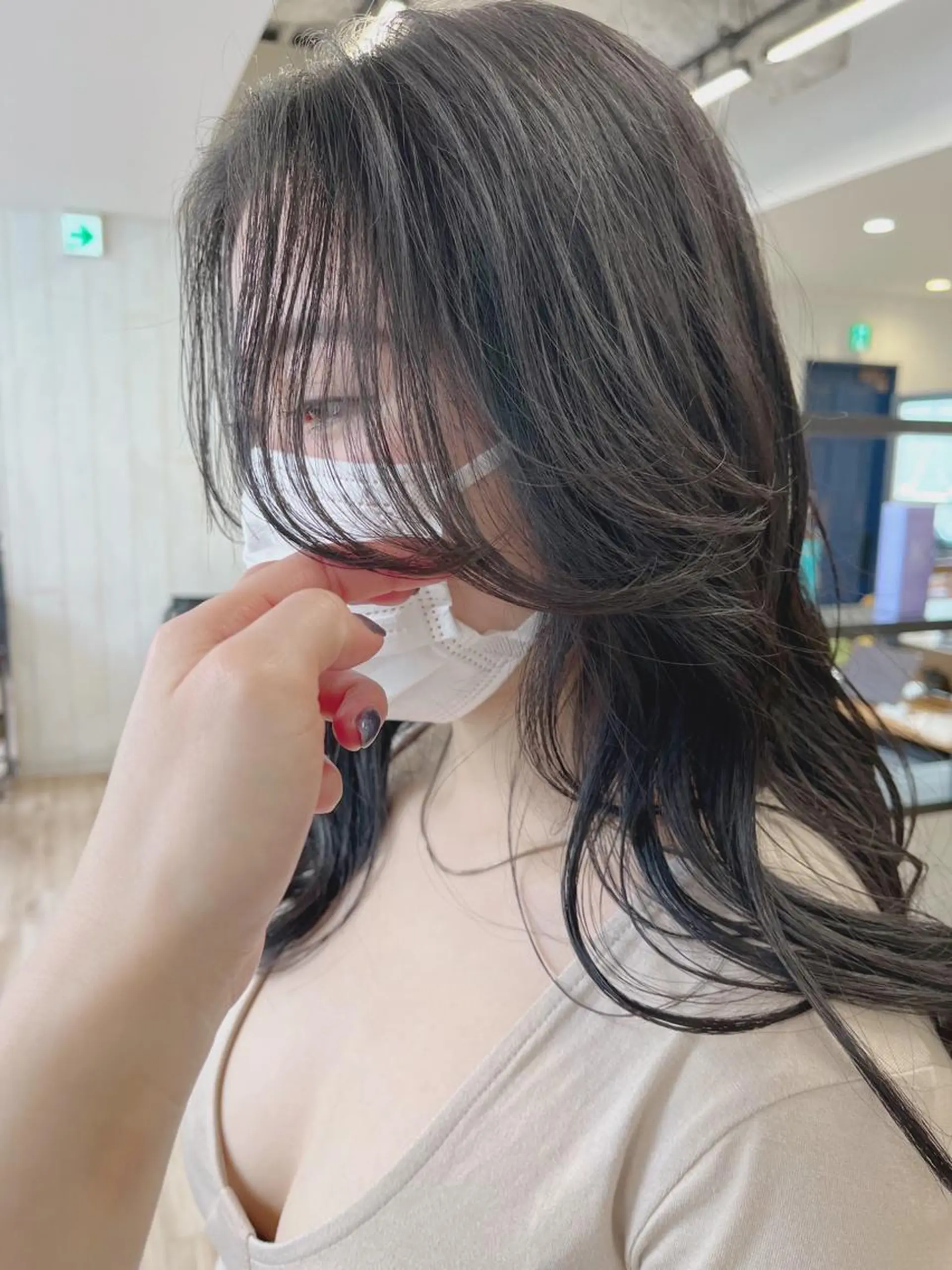 ミディアム カラー パーマ ヘアアレンジ Riposo.所属・✨似合わせカラー✨ 奈須晴香のヘアスタイル