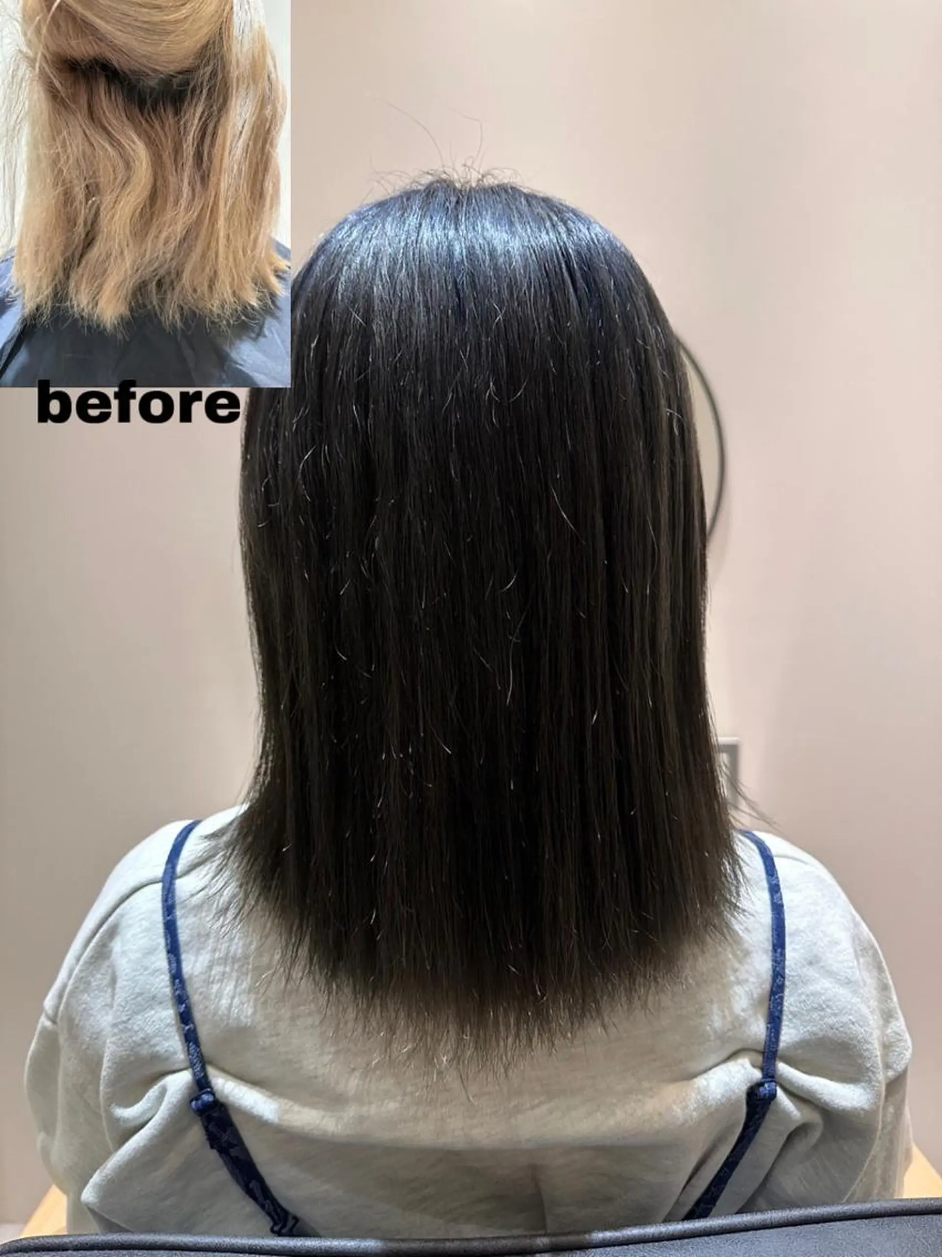 ミディアム トリートメント 酸性ストレート カット 縮毛矯正 おおたかの森/透 明感/小林のヘアスタイル