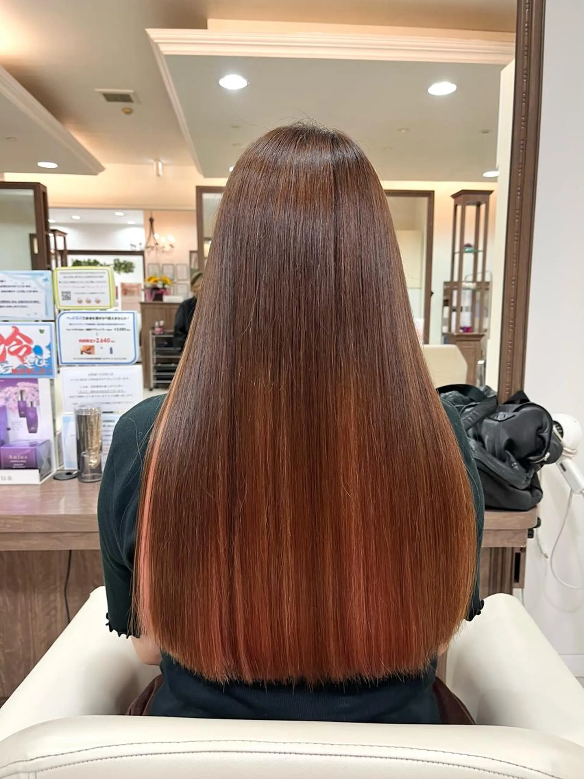 ロング カラー ブリーチ インナーカラー くせ毛 髪質改善 縮毛矯正 カット 縮毛矯正 トリートメント 《大人気髪質改善》 プログレス国分寺店のヘアスタイル