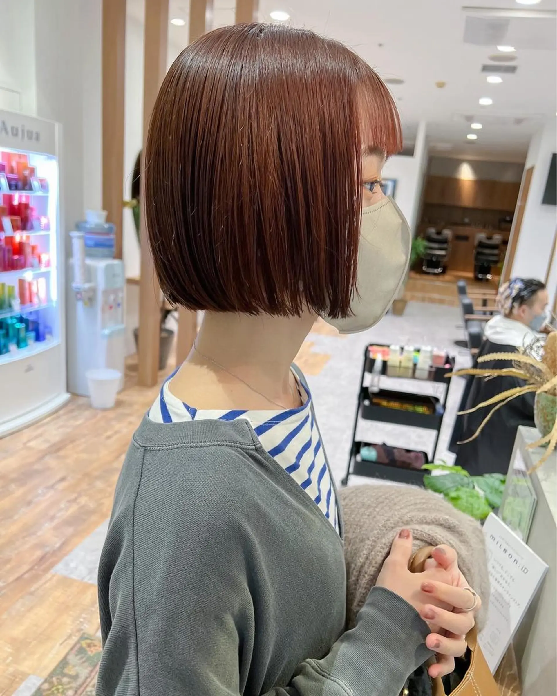 ショート カラー カット 縮毛矯正 韓国風デザイン 💐MIZUKI💐のヘアスタイル