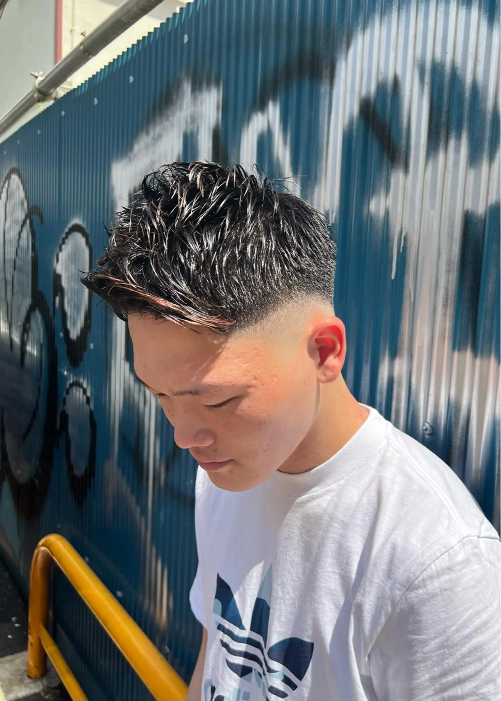 メンズ フェードカット メンズパーマ スキンフェード 波巻きパーマ Camishi所属・瀬野凌介/メンズ カット/パーマのヘアスタイル