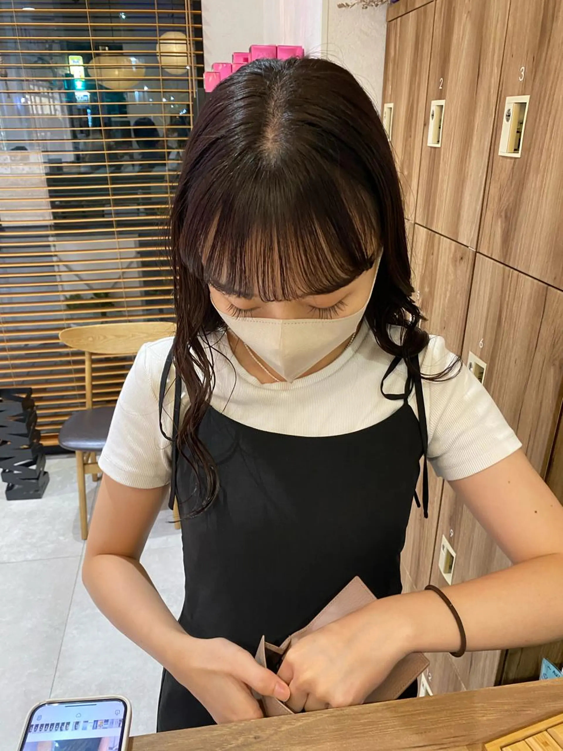 セミロング カラー ヘアアレンジ 黒髪 ラベンダーカラー カット ヘアカラー パーマ指名No1 /namiのヘアスタイル