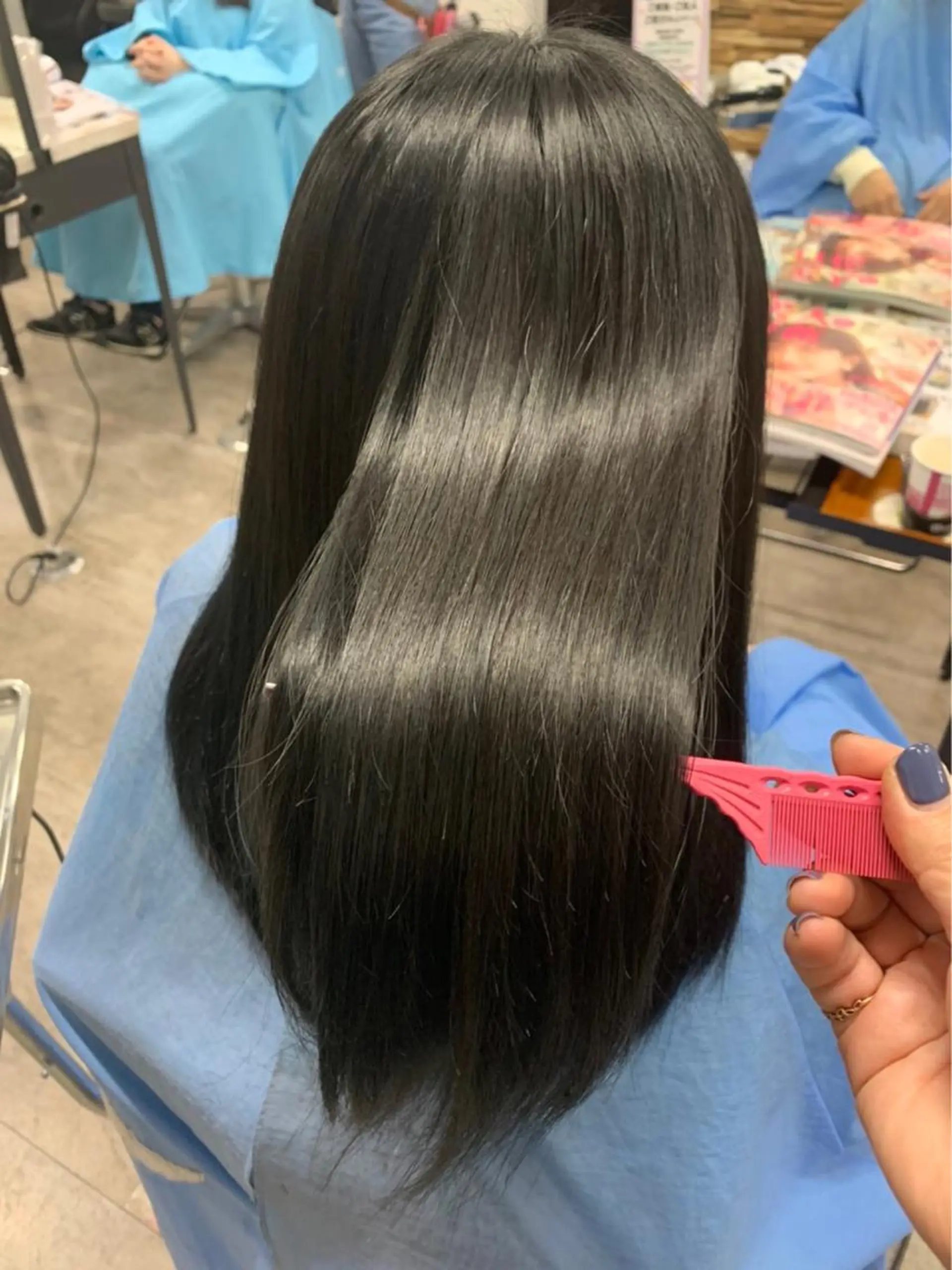 ロング 縮毛矯正 ️🩵透明感カラー Yūka🩵のヘアスタイル