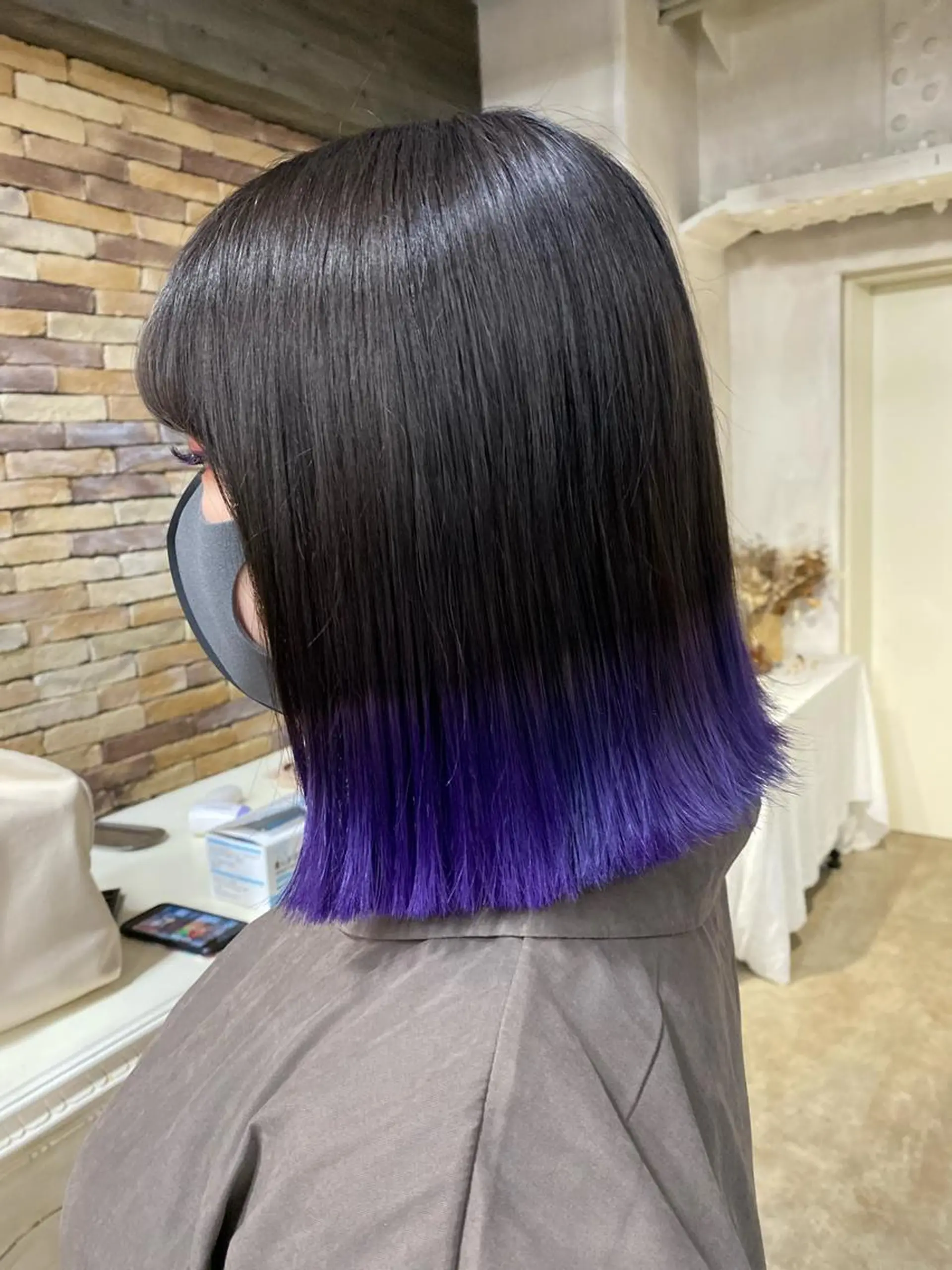 ミディアム カラー ブリーチ ブルーカラー グラデーションカラー ヘアカラー ALLY（アリー）所属・ミニモお気に入り数 No.1宍戸雄弥のヘアスタイル