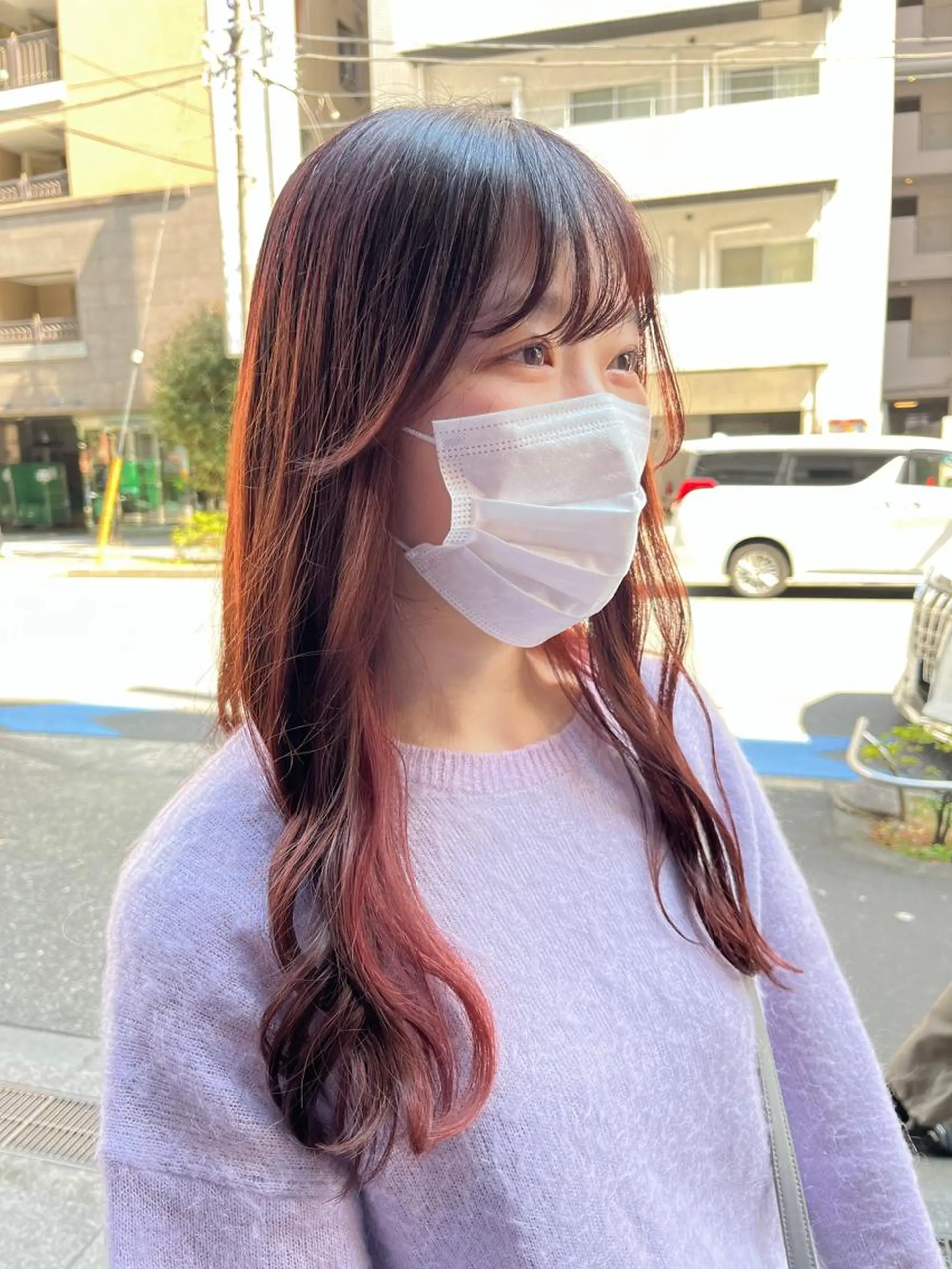 セミロング カラー カット ヘアカラー 🦩透明感カラー🦩 makoのヘアスタイル