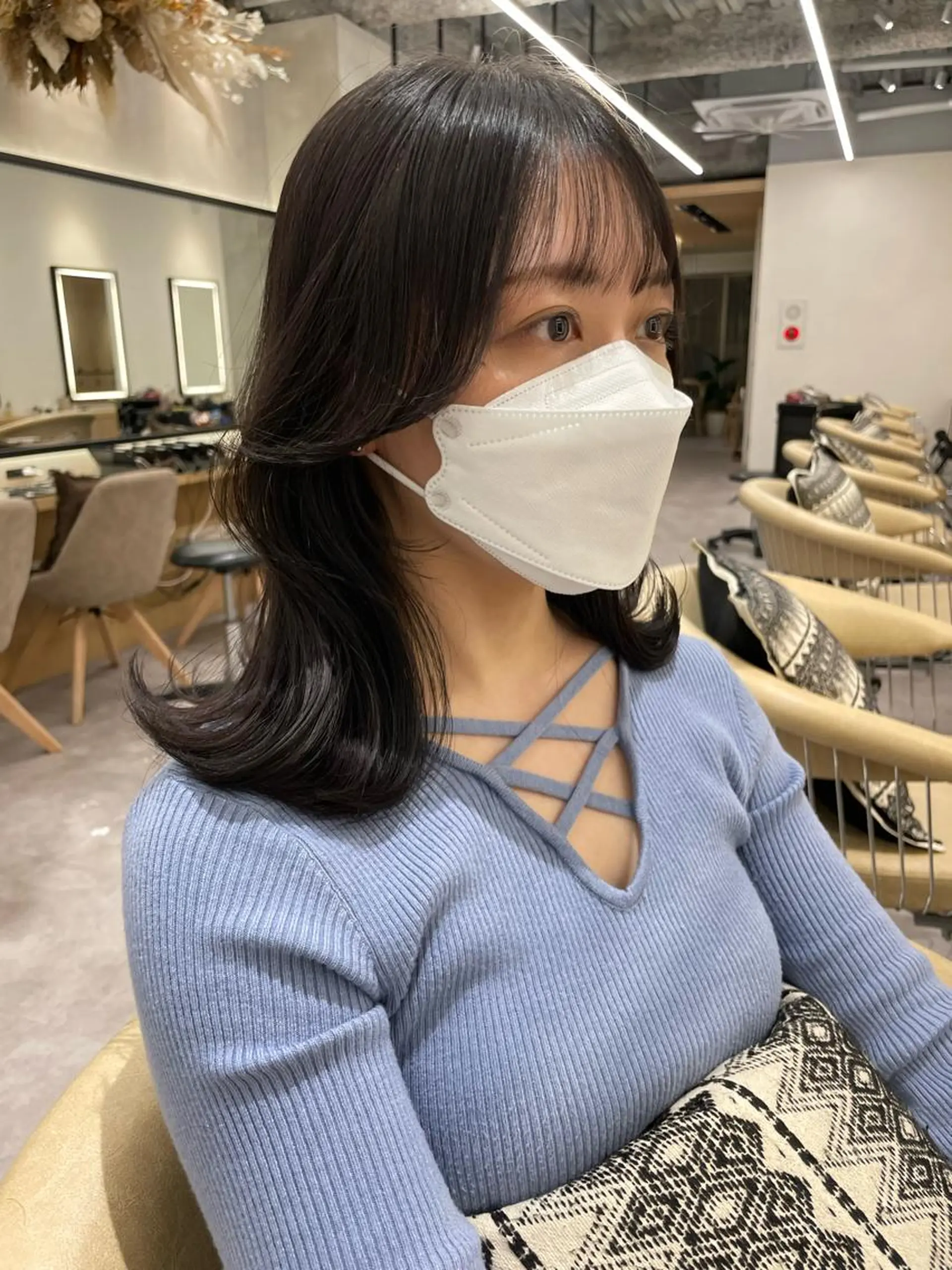 ミディアム レイヤー縮毛矯正 ささきすずね💗のヘアスタイル