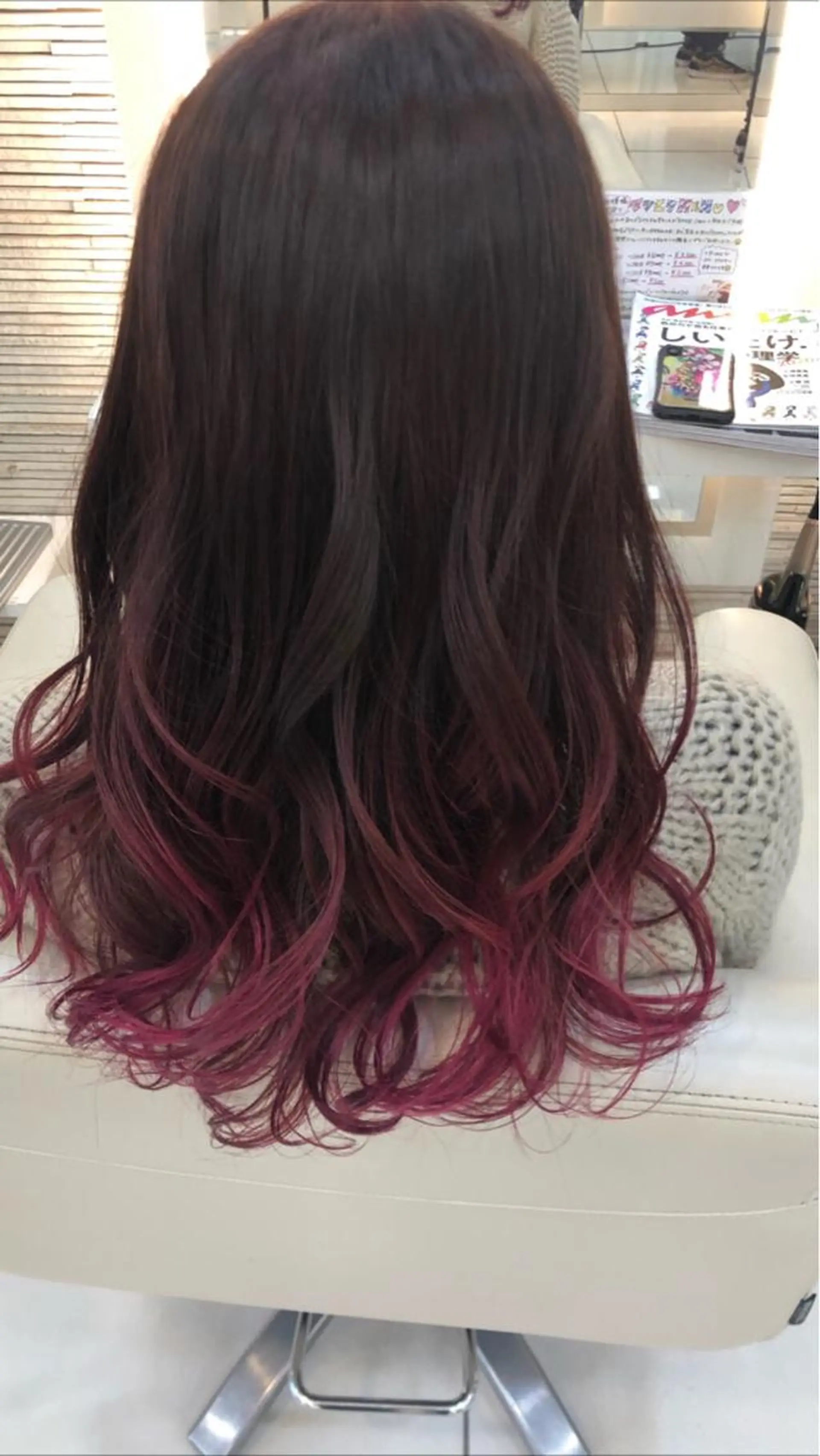 ロング カラー グラデーションカラー レッドカラー カット ヘアカラー トリートメント 髪質改善/美髪矯 正ヤマモトハルキのヘアスタイル