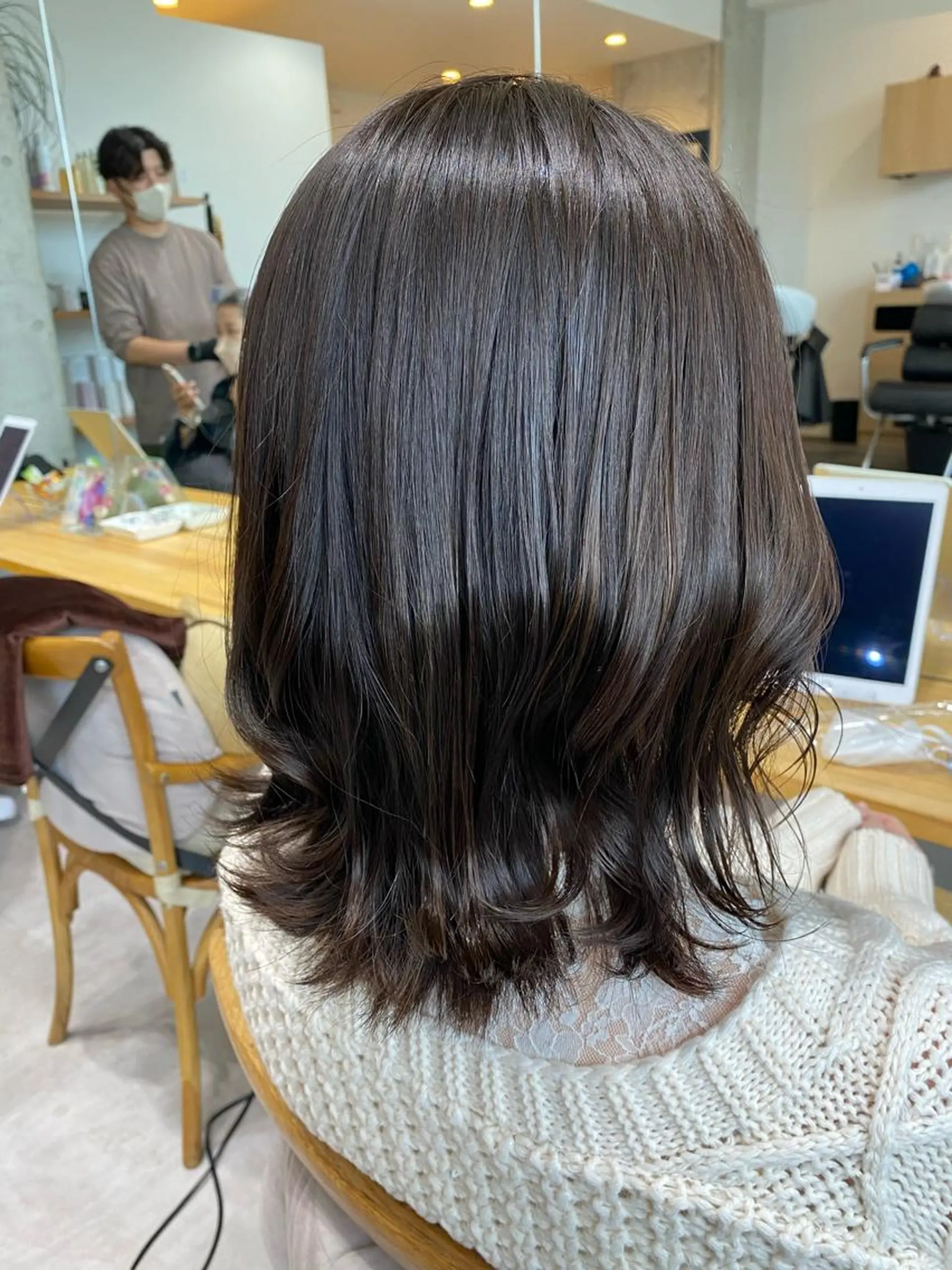 ミディアム カラー カット ヘアカラー トリートメント Dxxxx III所属・女性目線の大人 メンズ*Ayakaのヘアスタイル