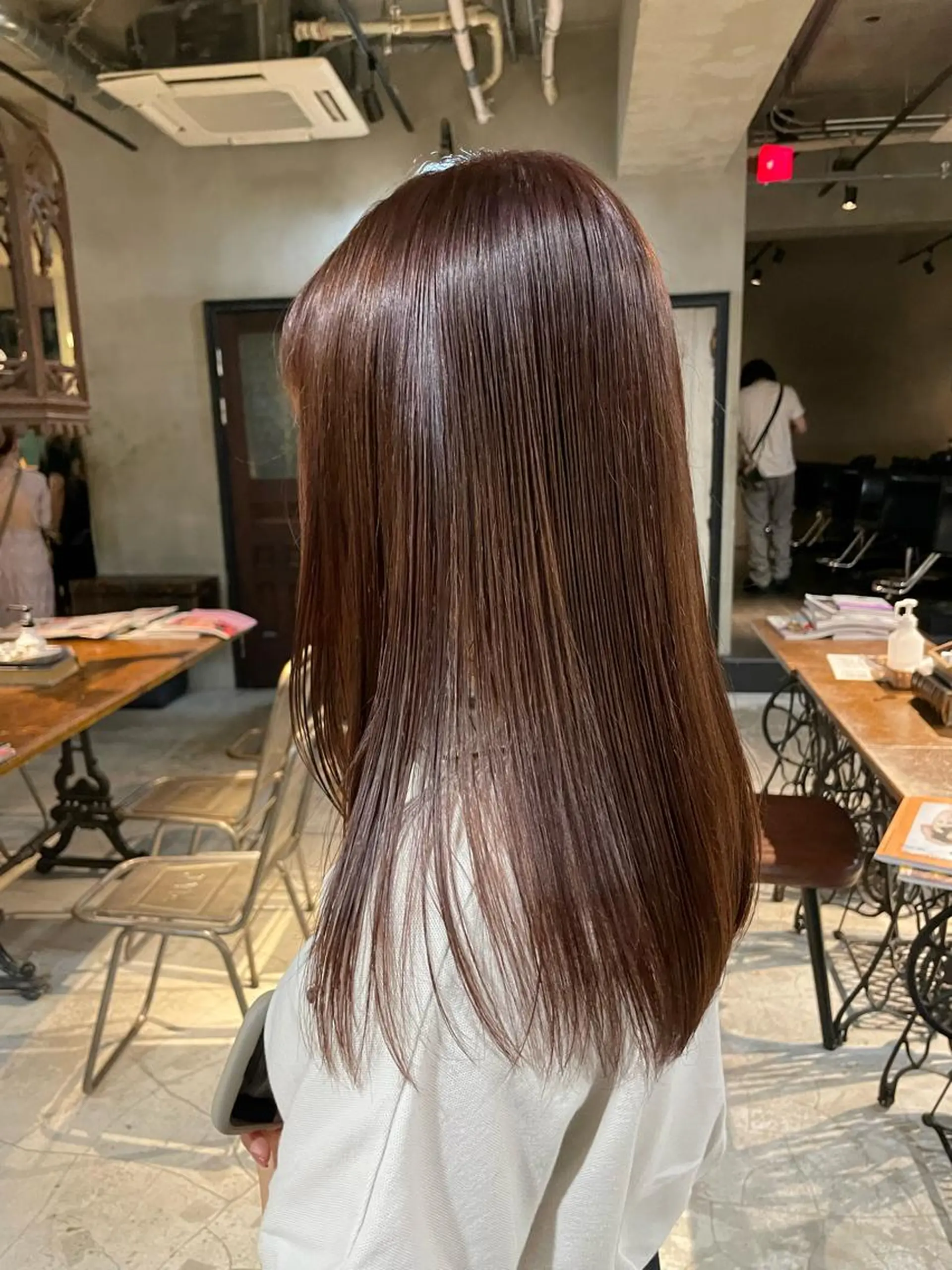 セミロング カラー ブラウンカラー ピンクカラー ピンクブラウン ヘアカラー トリートメント ヘアセット 🍀艶髪・透明感🍀 TATSUKIのヘアスタイル