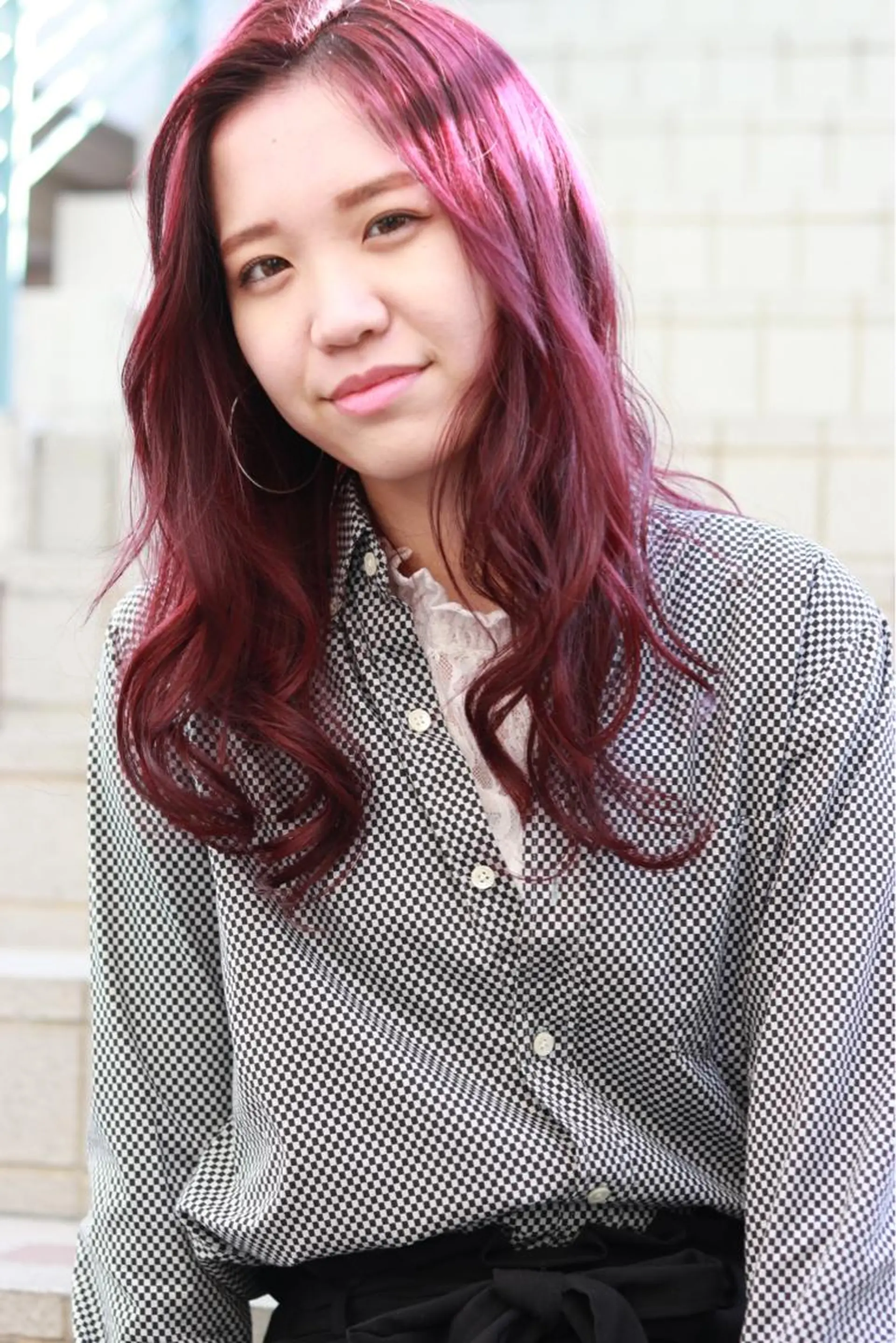 ロング パープルカラー 杉若 利彦のヘアスタイル