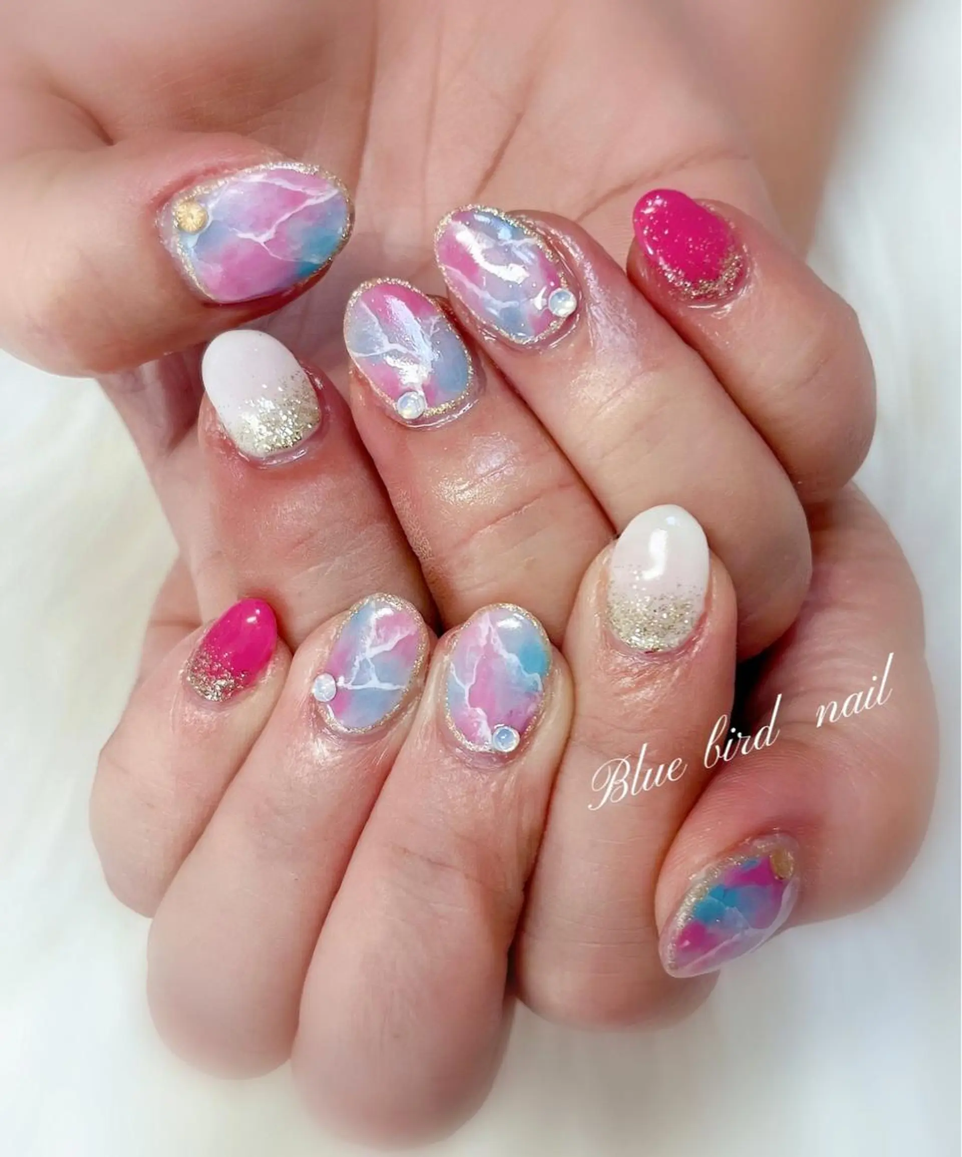 ネイル ハンドネイル Blue  bird  nail所属・Blue bird  nailのネイルデザイン