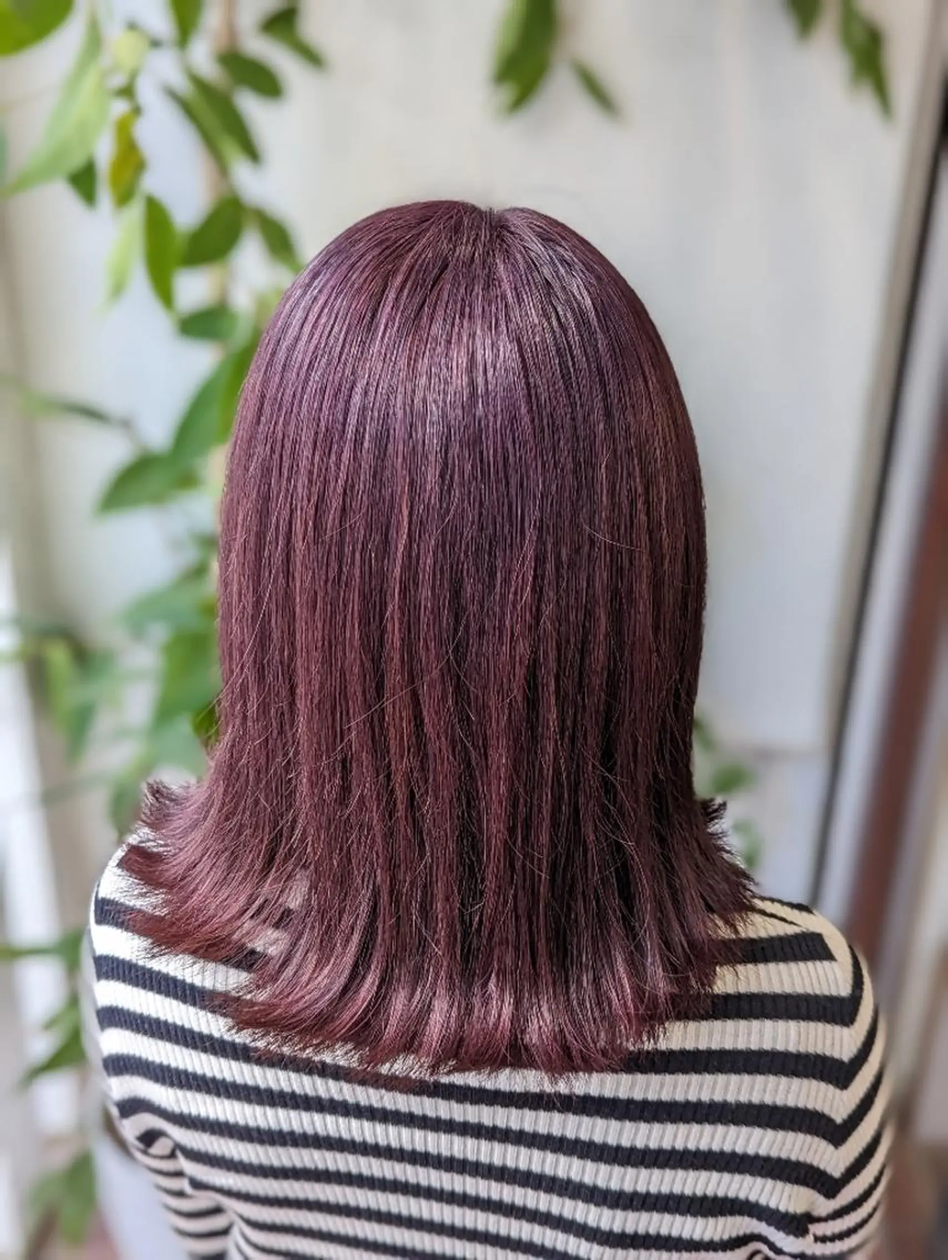 セミロング 髪質改善アンブリーチ 店長みやけななのヘアスタイル