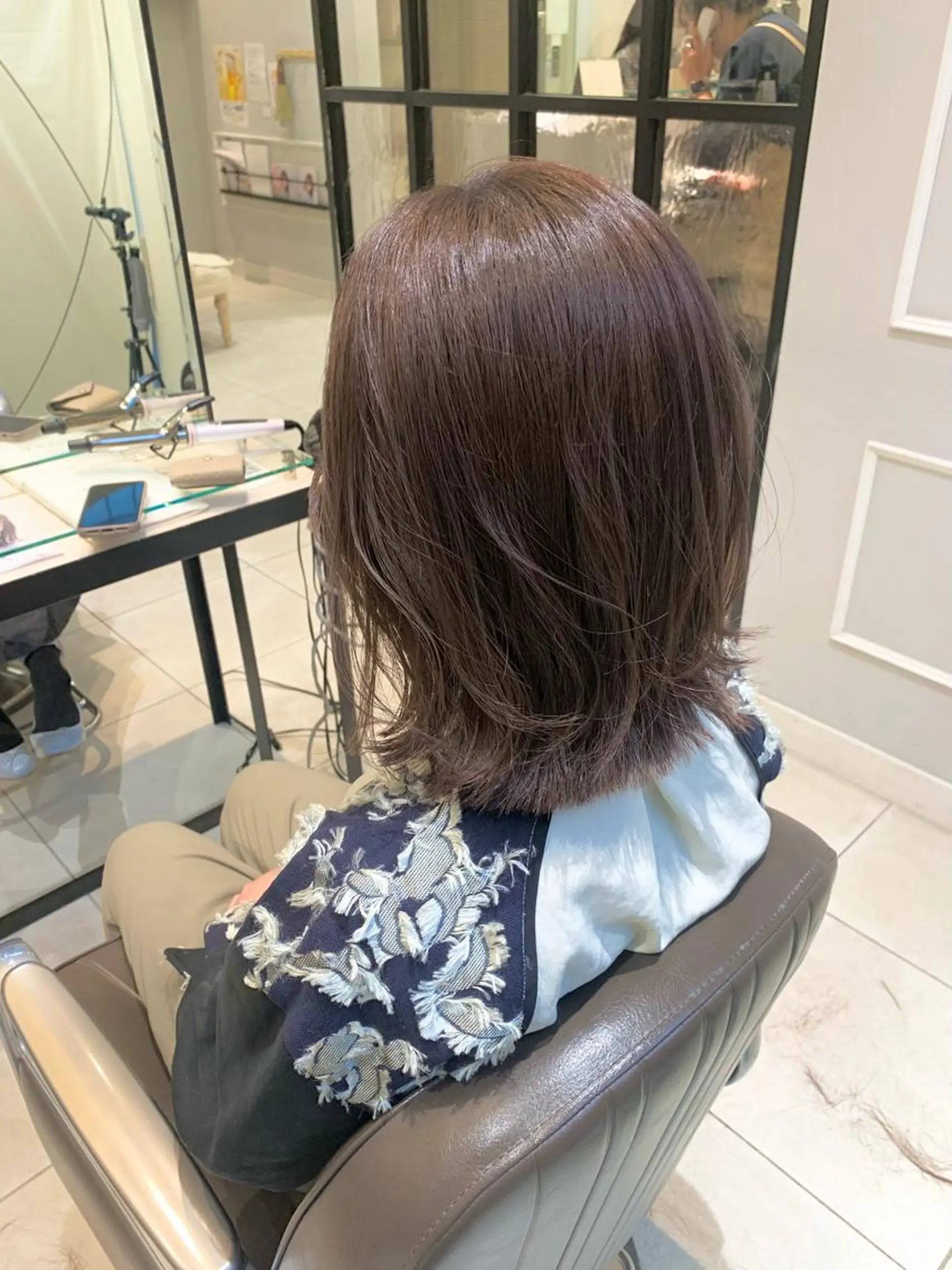 ミディアム カット ヘアカラー 縮毛矯正 トリートメント 髪質改善/縮毛矯正 🎀小林 唯 🎀のヘアスタイル