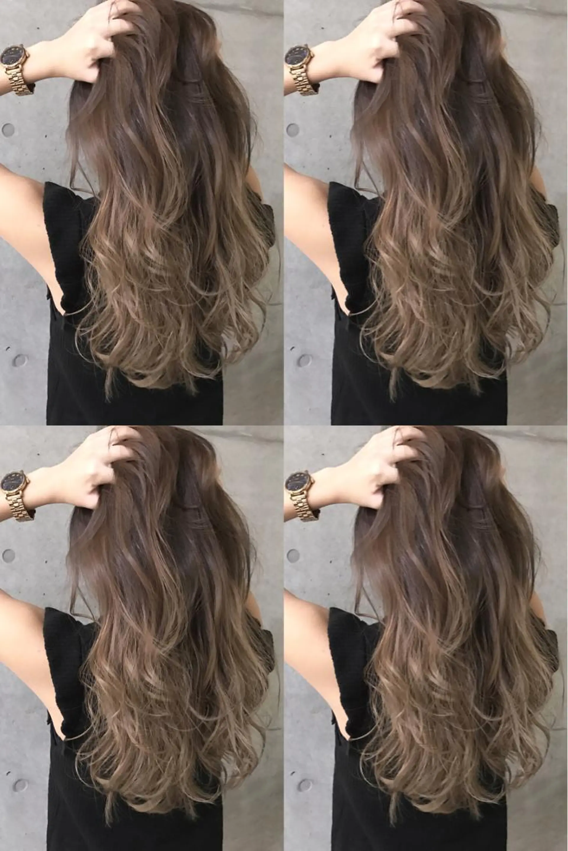 ロング カラー グラデーションカラー グレージュ 北千住でカラーNo1 高橋優輔のヘアスタイル