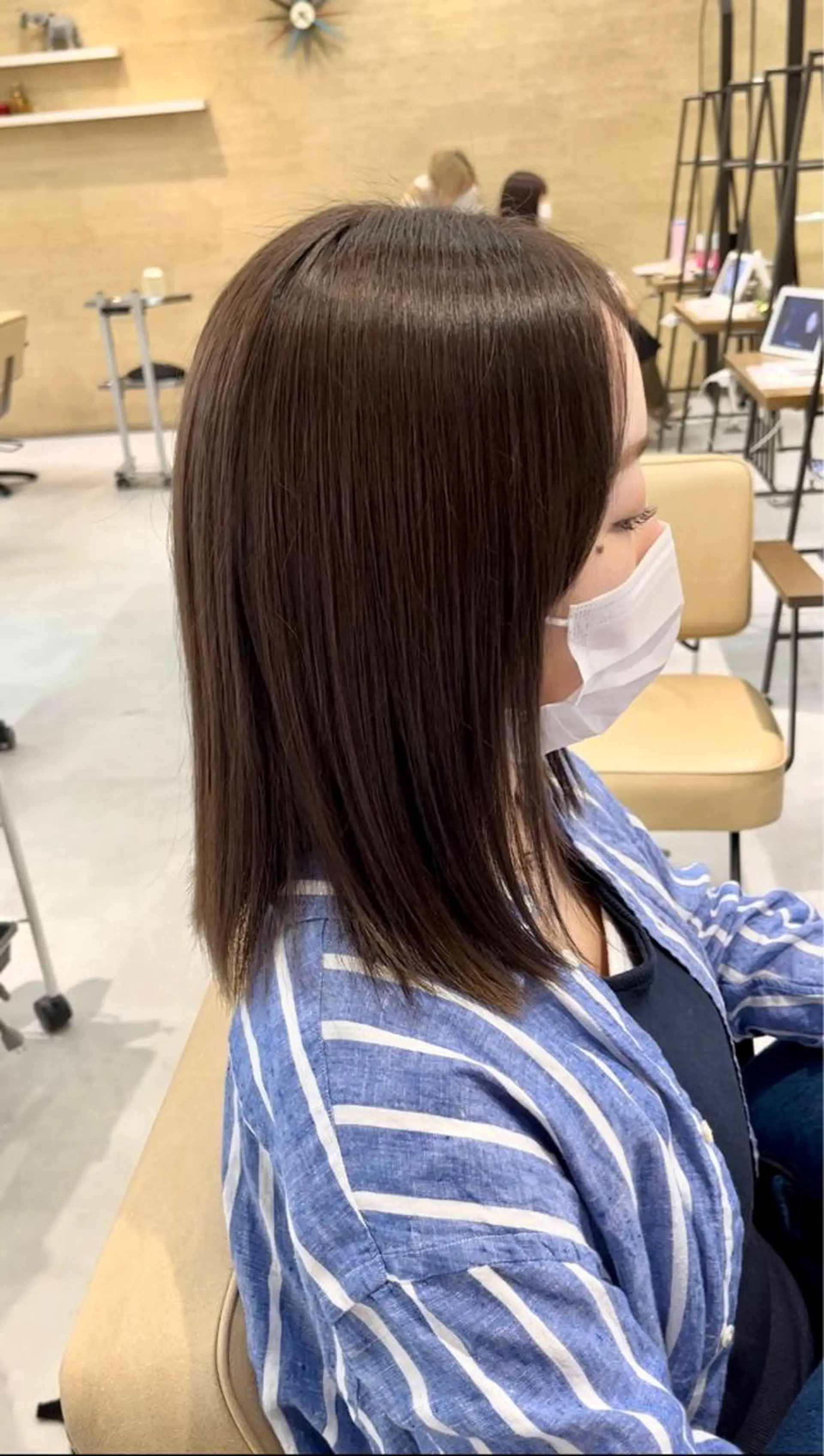 セミロング 縮毛矯正/髪質改善 斉藤春のヘアスタイル