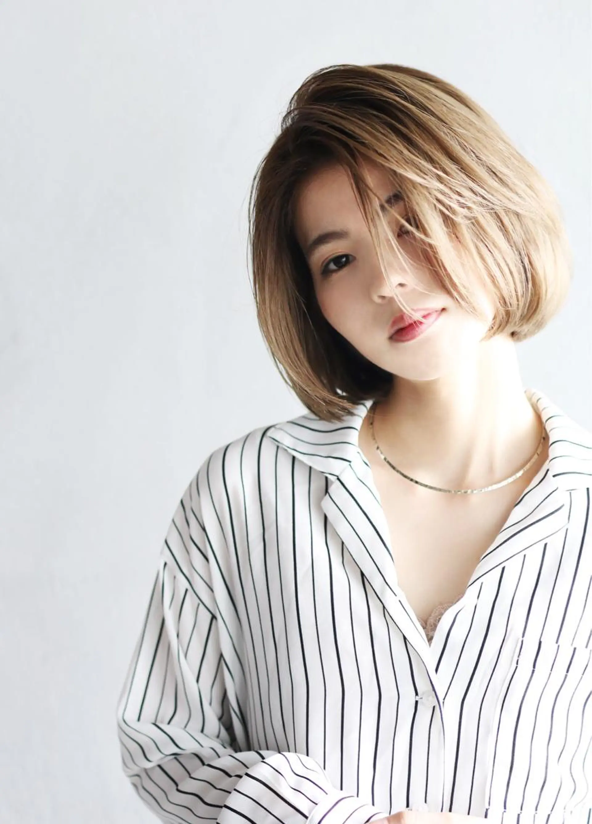 ショート カラー ボブ カット ヘアカラー トリートメント ボブ/ショート/ 白髪染め/メンズ葛西のヘアスタイル