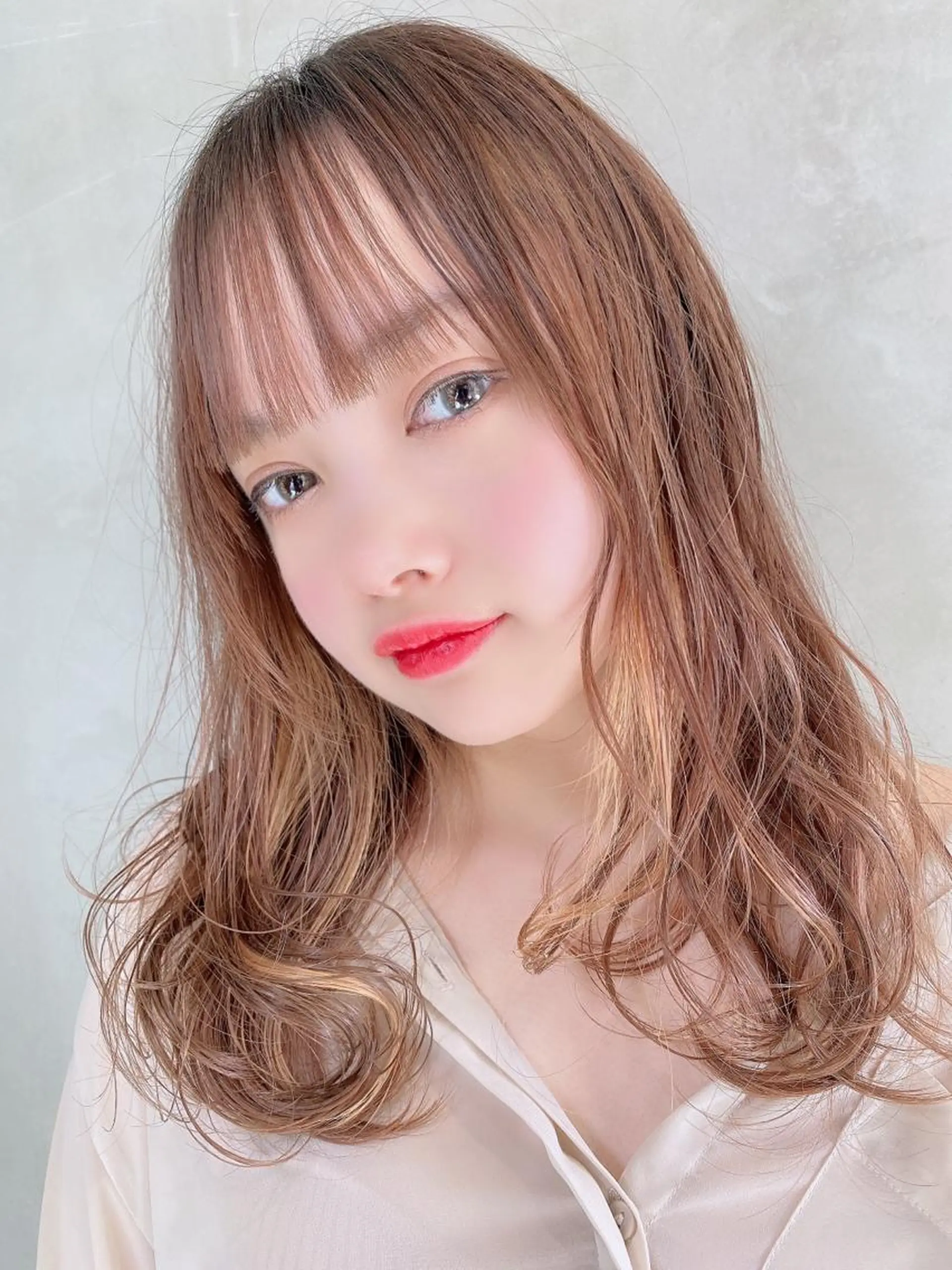 セミロング カラー hao所属・西山 頌太のヘアスタイル