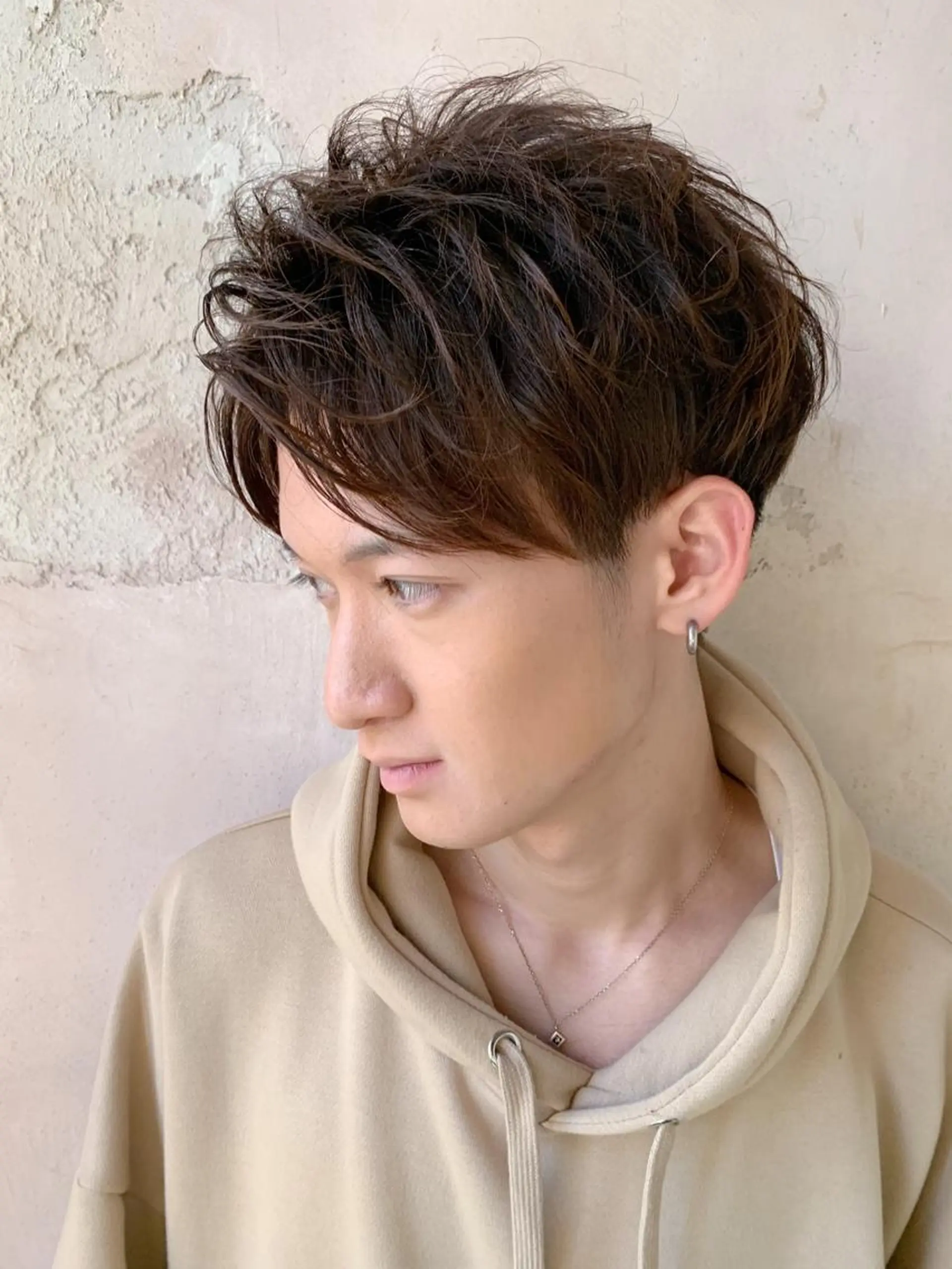 ショート メンズ アップバング マッシュ 【代表】 高瀬慎也/縮毛矯正のヘアスタイル