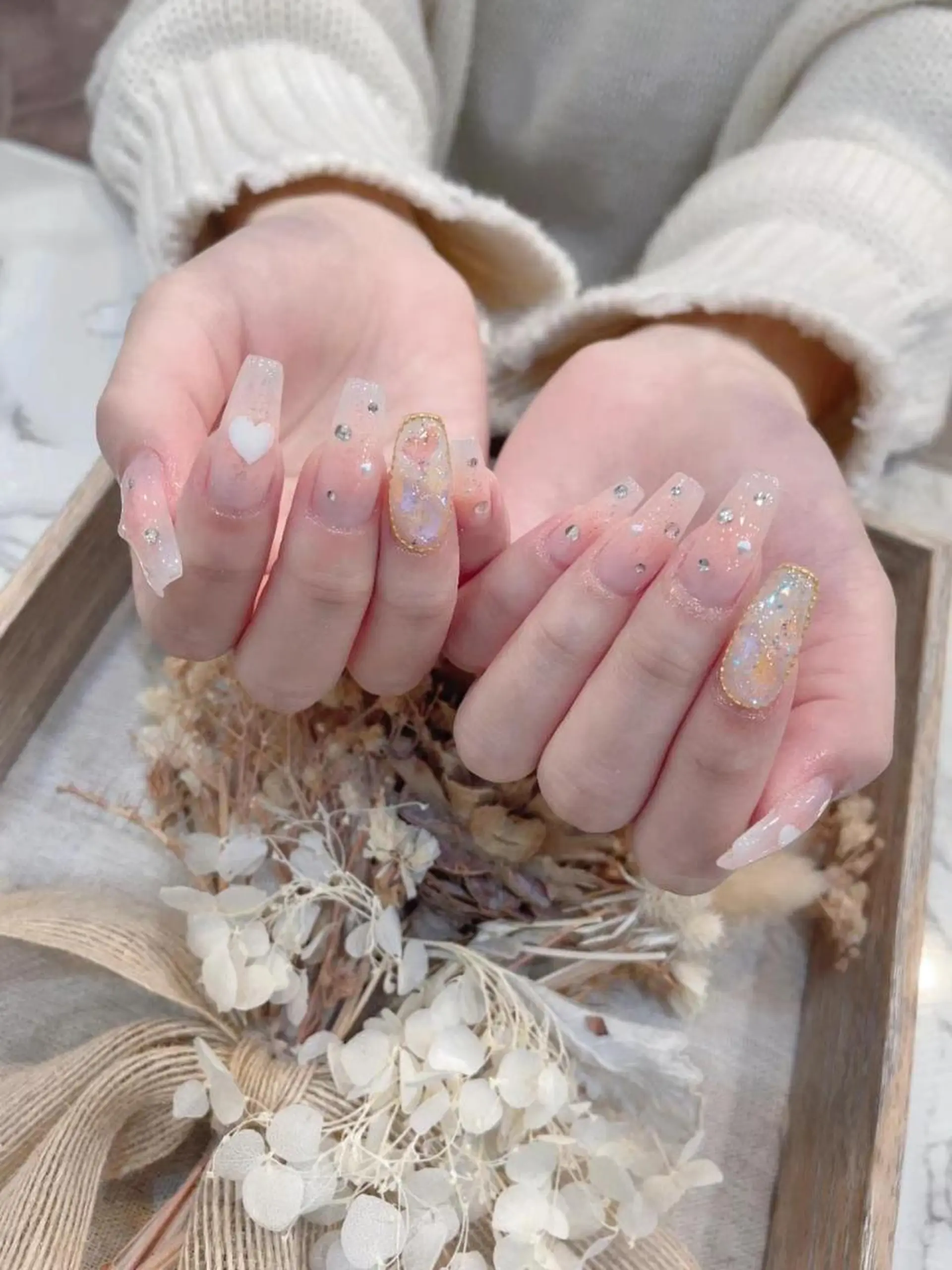 ネイル クリアネイル ホワイト Babarla Nailのネイルデザイン