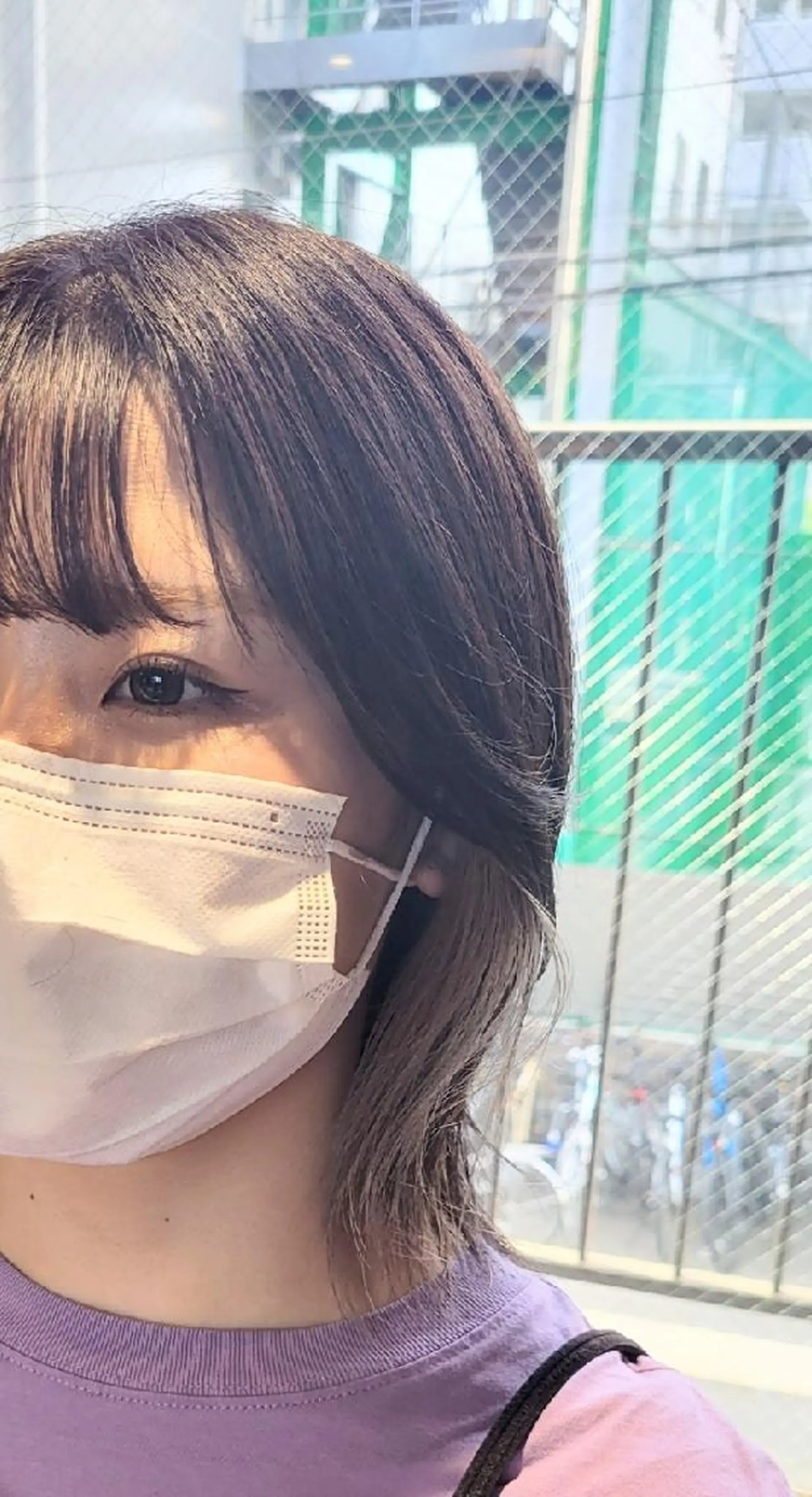 ミディアム カラー ベージュカラー ホワイトベージュ カット ヘアカラー トリートメント alushe 岡 陽子のヘアスタイル