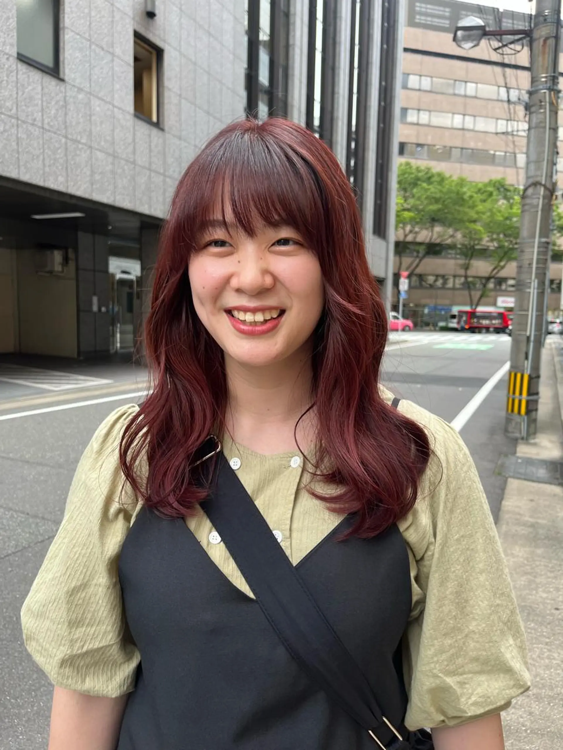 カラー ブリーチ ブリーチなしカラー ヘアカラー トリートメント こまつばらみお/レイ ヤー/ダブルカラーのヘアスタイル