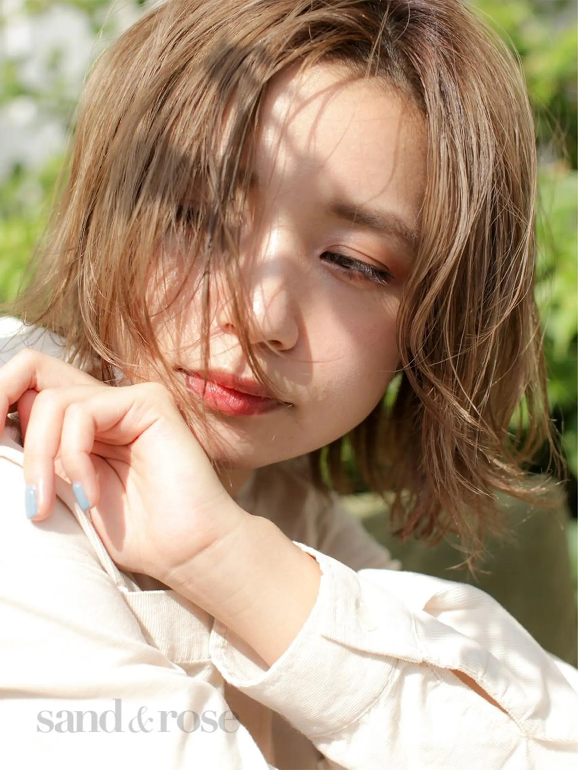 ミディアム カラー 透明感カラー Sand&Rose所属・🍀似合わせカット 🍀柳澤里玖のヘアスタイル