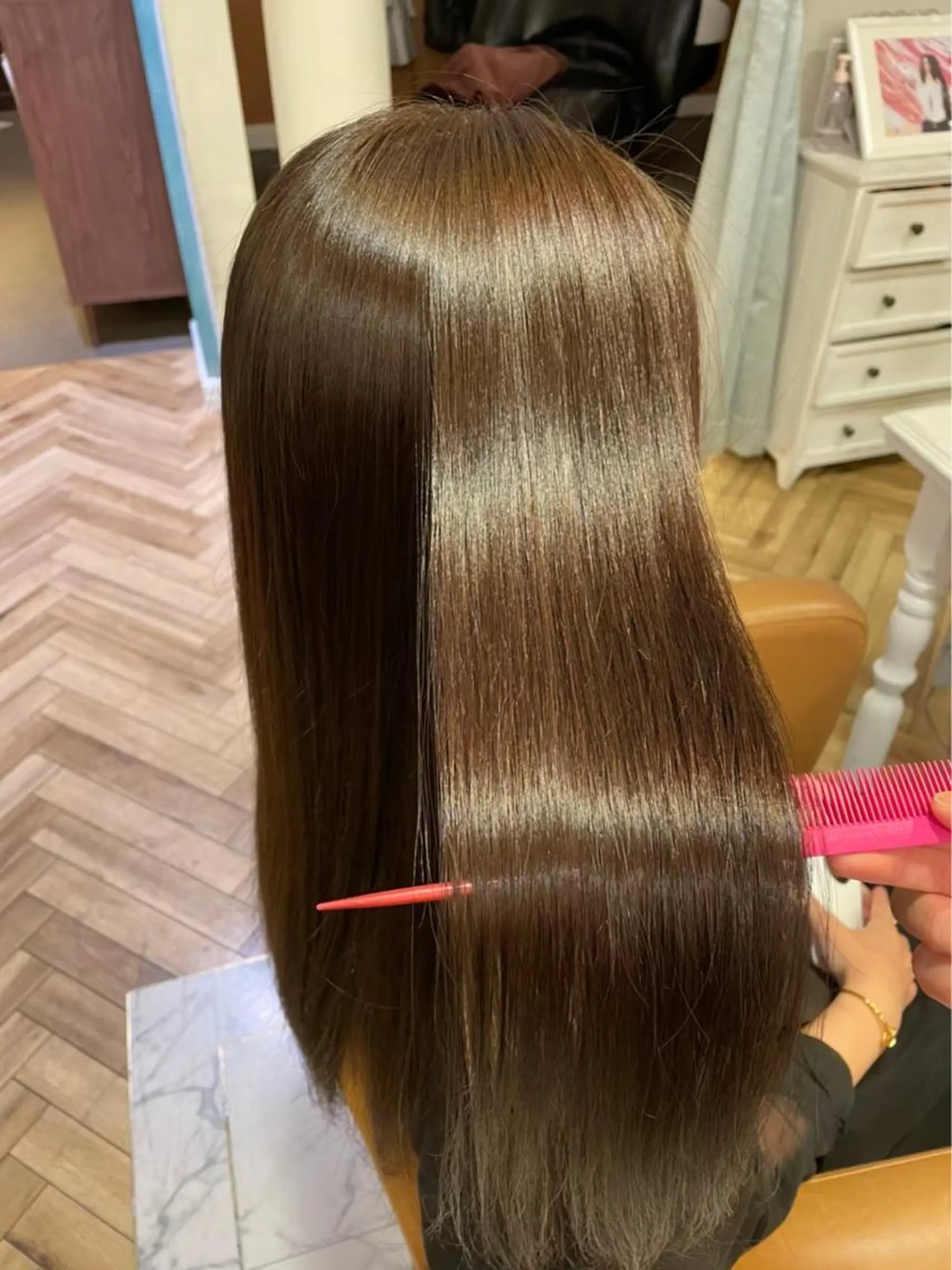 セミロング カット 縮毛矯正 トリートメント ❤️‍🔥ボブ/縮毛 矯正・髪質改善もえるのヘアスタイル