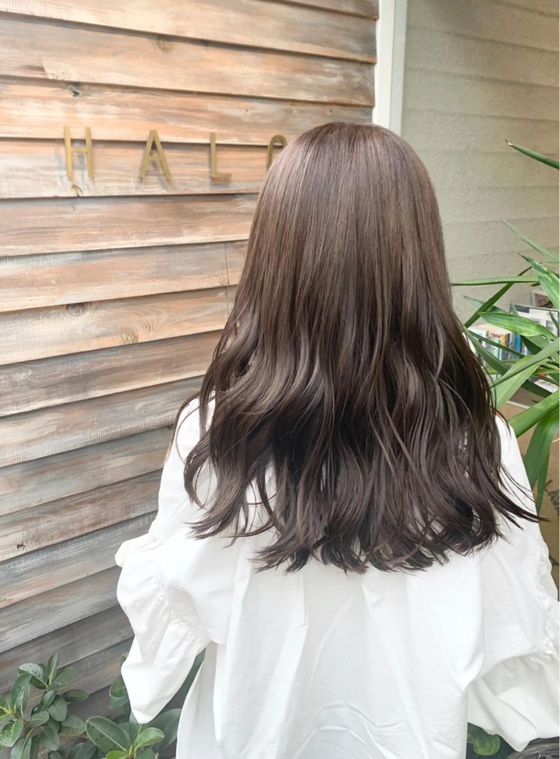 ロング カラー グレージュ ラベンダーカラー ラベンダーグレージュ ラベンダーグレー 竹内 康浩のヘアスタイル