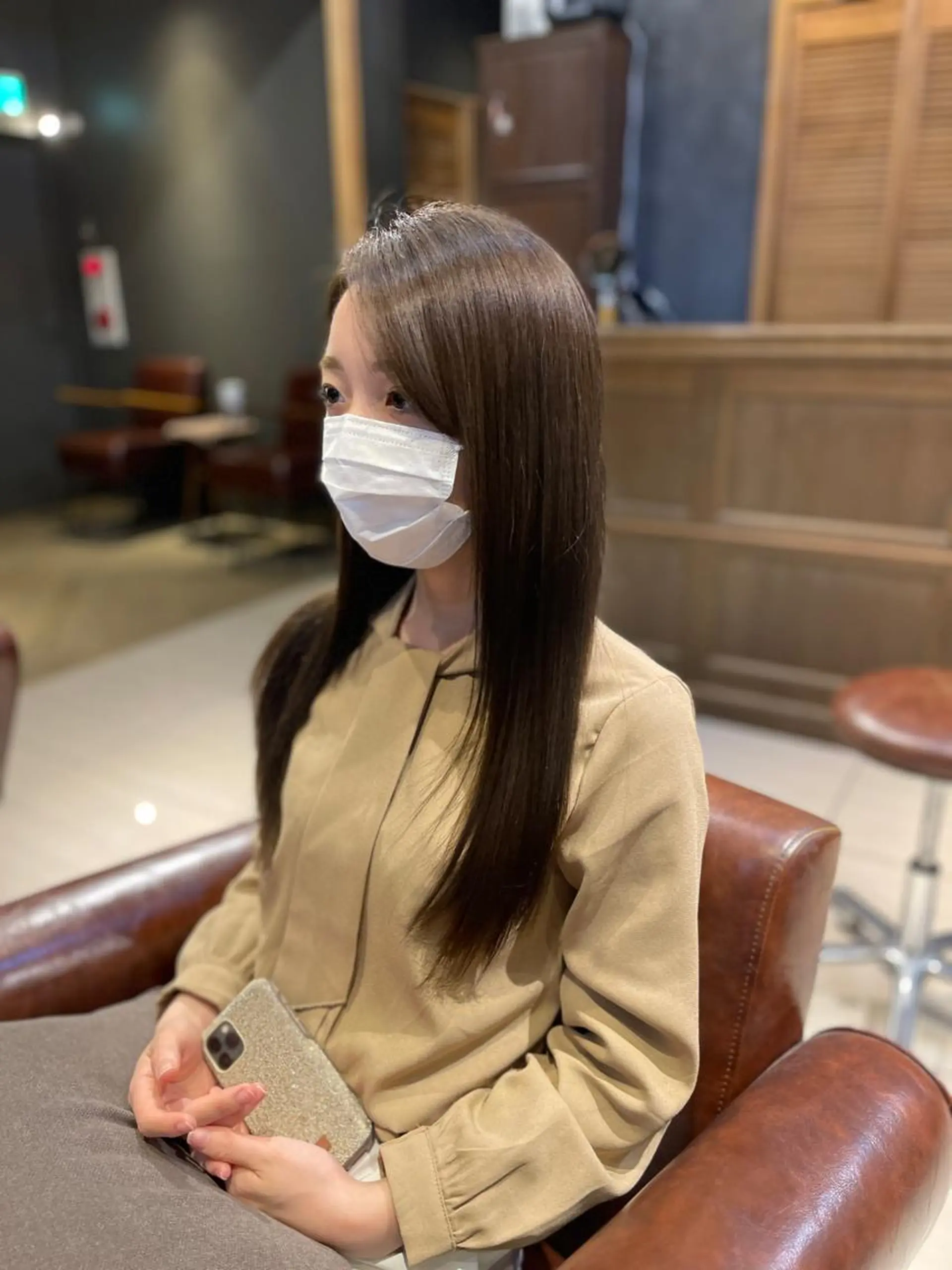 ロング 韓国風ヘア ロング 縮毛矯正 艶カラー/艶髪矯正 LOANA鈴木のヘアスタイル