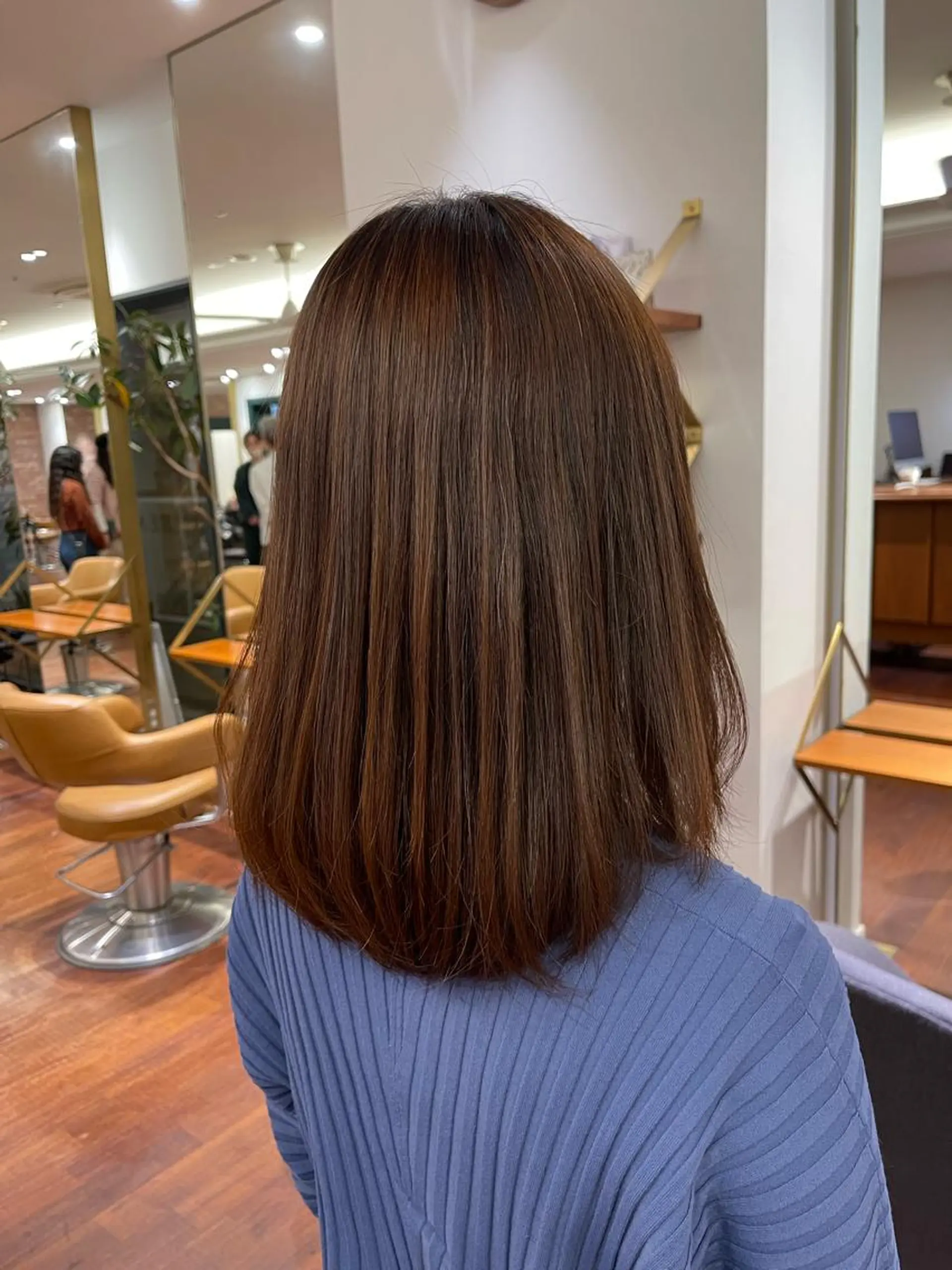 セミロング 縮毛矯正 縮毛矯正 大前 斗夢/髪質改善 /艶感カラー/パーマのヘアスタイル