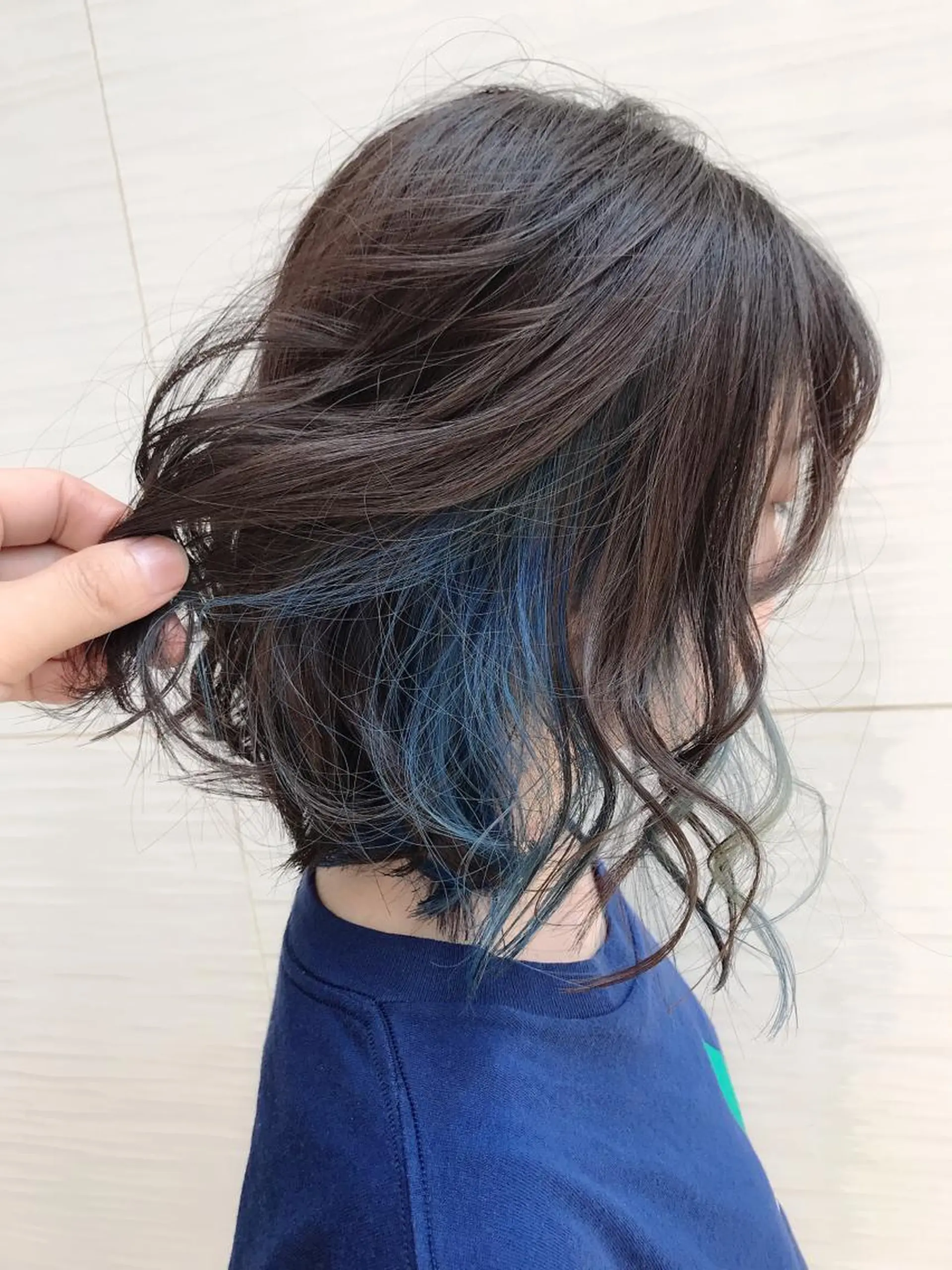 ミディアム カラー ブルーカラー カット トリートメント ヘアセット ✂️似合わせの魔術師 石田一樹✂️のヘアスタイル
