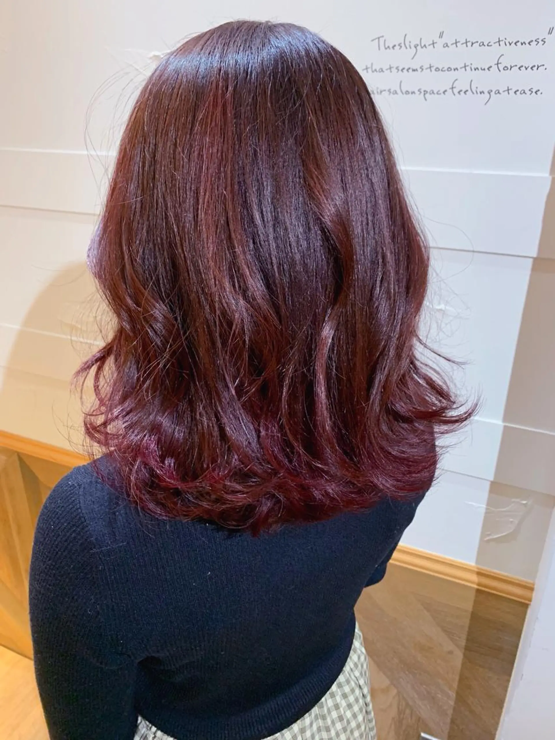 セミロング カラー グラデーションカラー ピンクカラー カット ヘアカラー トリートメント 船津武俊 フナツタケトシのヘアスタイル