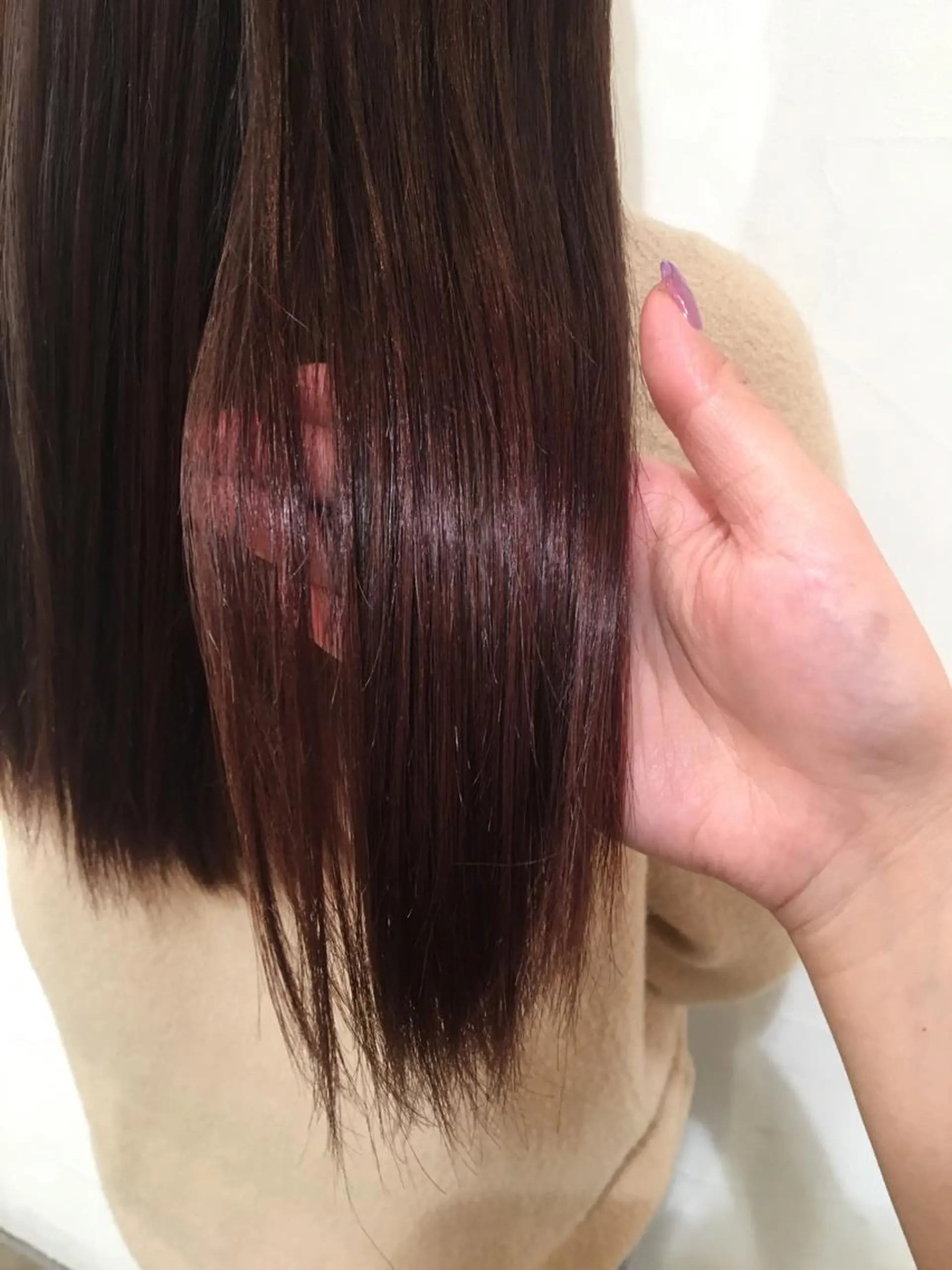 カラー ピンクカラー ピンクパープル 乳井 悠香のヘアスタイル